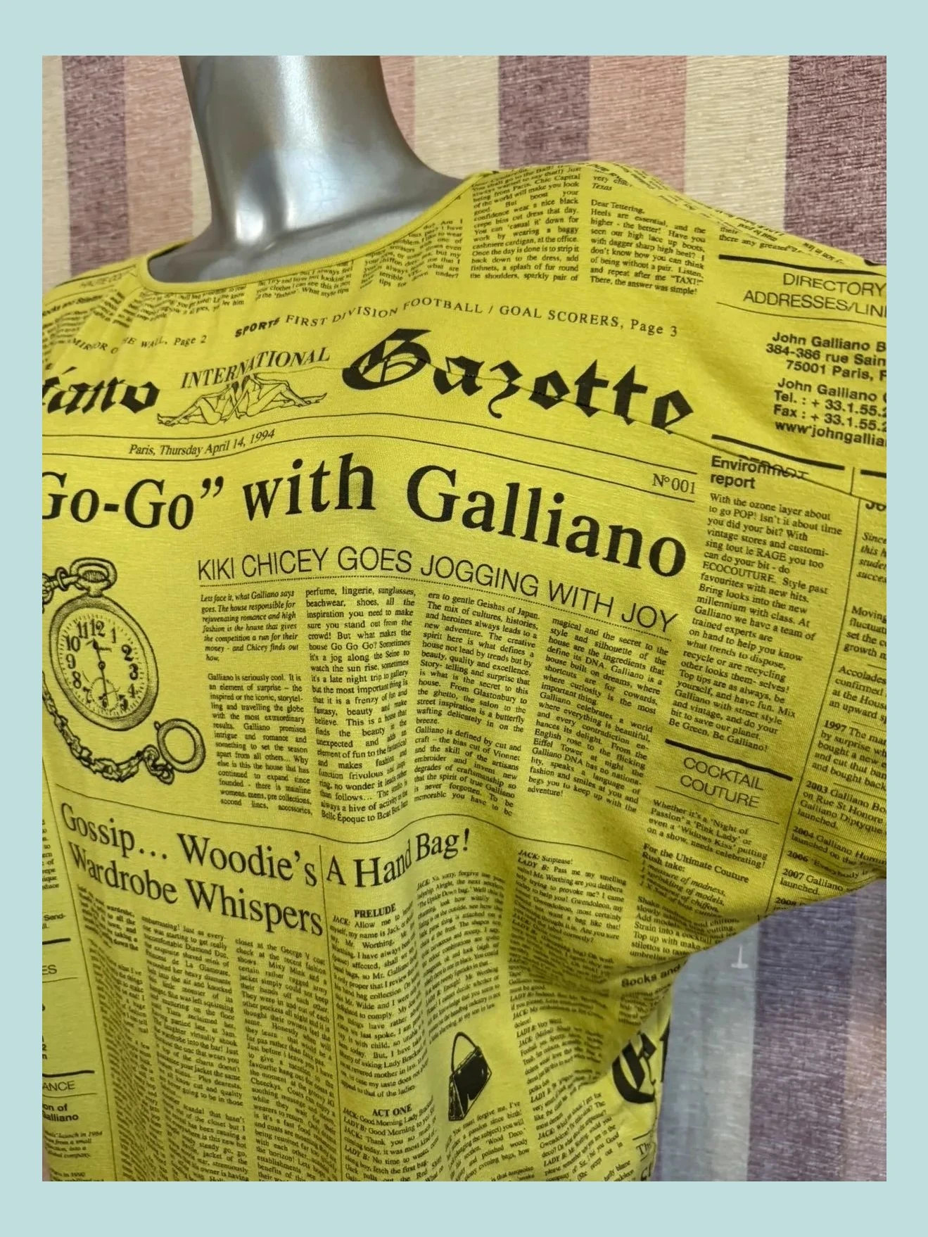 Blusa manga francesa estampada de John Galliano talla 40 , elástica 🍀 – John Galliano – taille L / 40 / 12 4