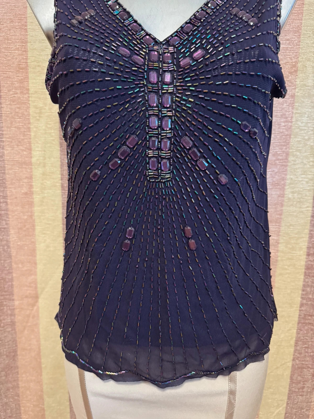 Blusa con brillos de Cristina Garcia talla 48 , tela elástica 🍀 – Cristina Garcia – taille 4XL / 48 / 20 2