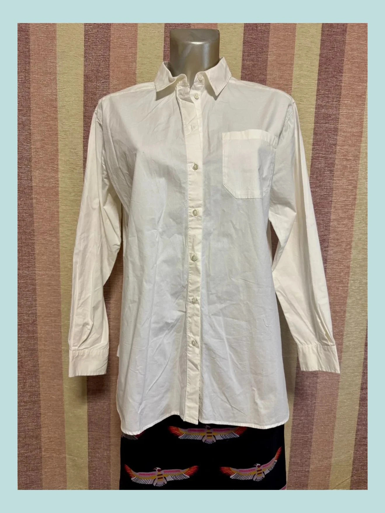 Camisa algodón oversize marca Sezane , talla 36 , color blanco roto 🍀