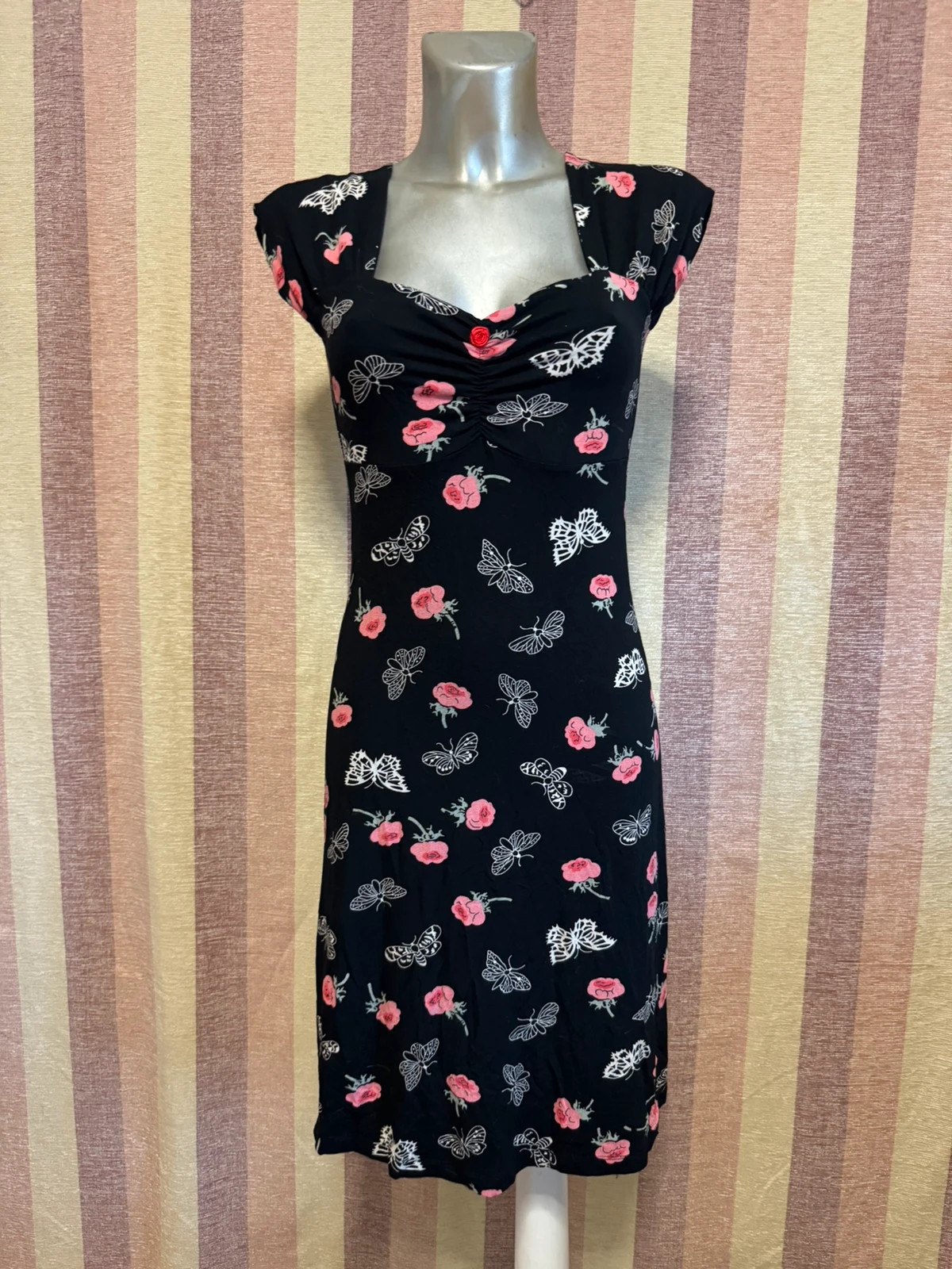 Vestido flores marca King Louie talla S 🍀