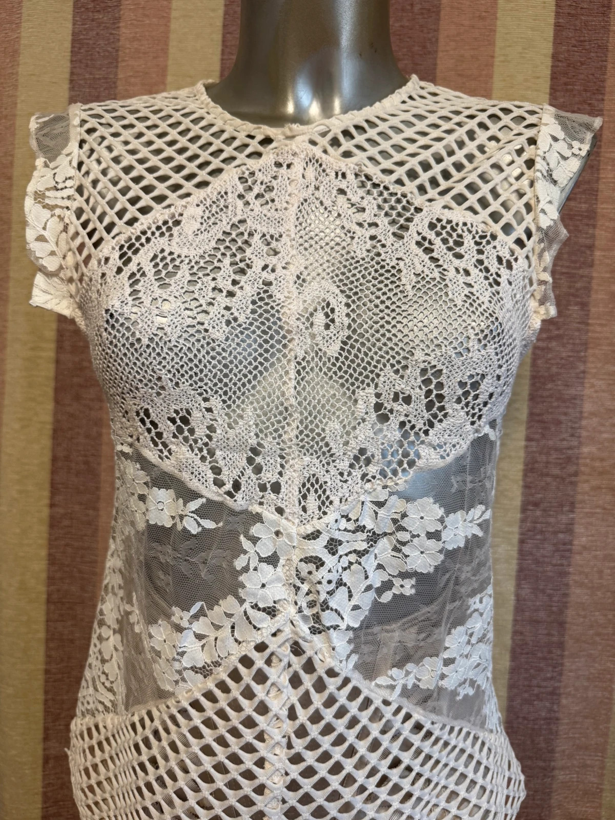 Blusa blanca encaje de marca Sandro , talla M 🍀 – Sandro – taille M / 38 / 10 3