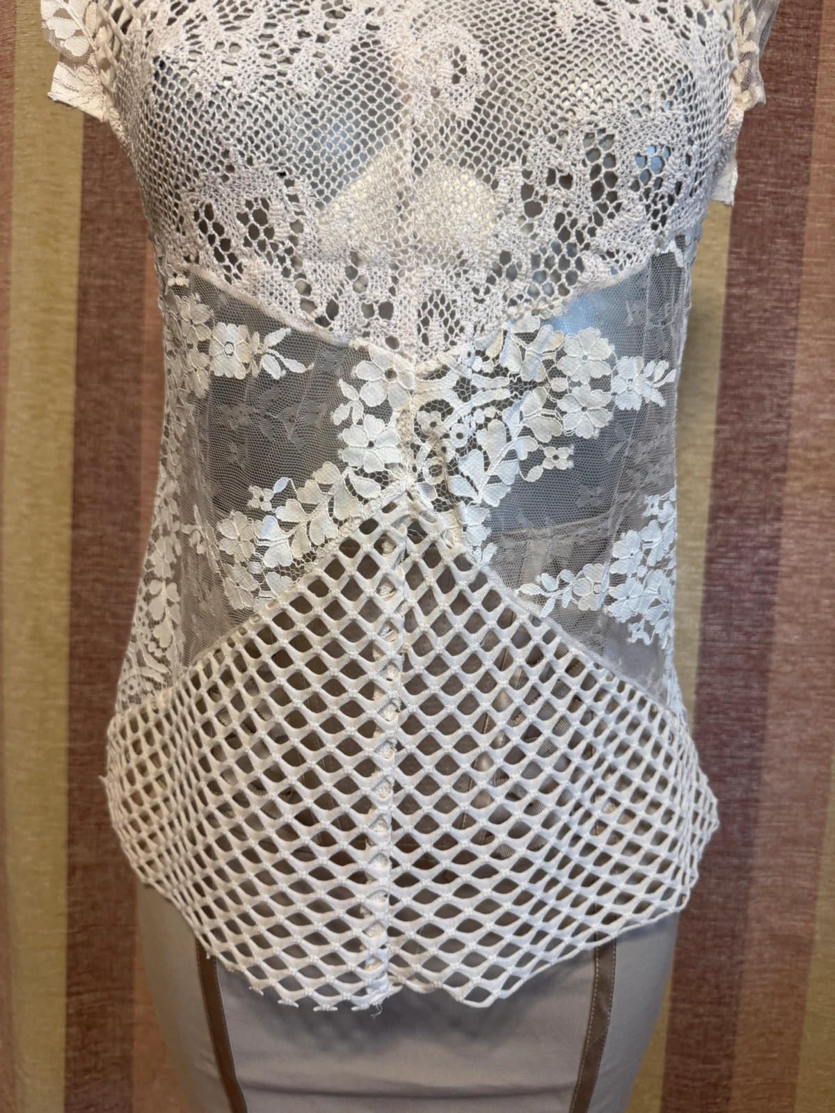 Blusa blanca encaje de marca Sandro , talla M 🍀 – Sandro – taille M / 38 / 10 2