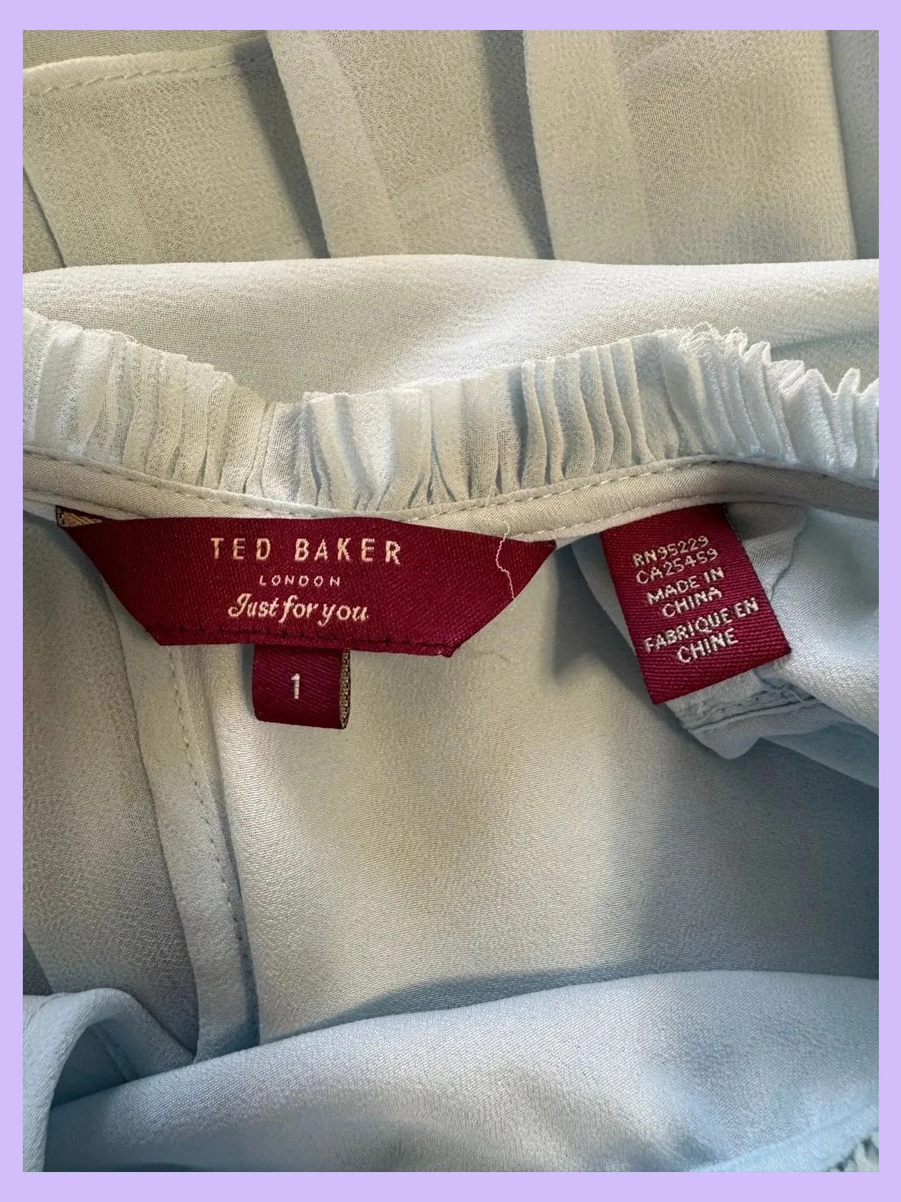 Blusa tela gasa plisada de ted baker , talla S 🍀 – Ted Baker – taille S / 36 / 8 5