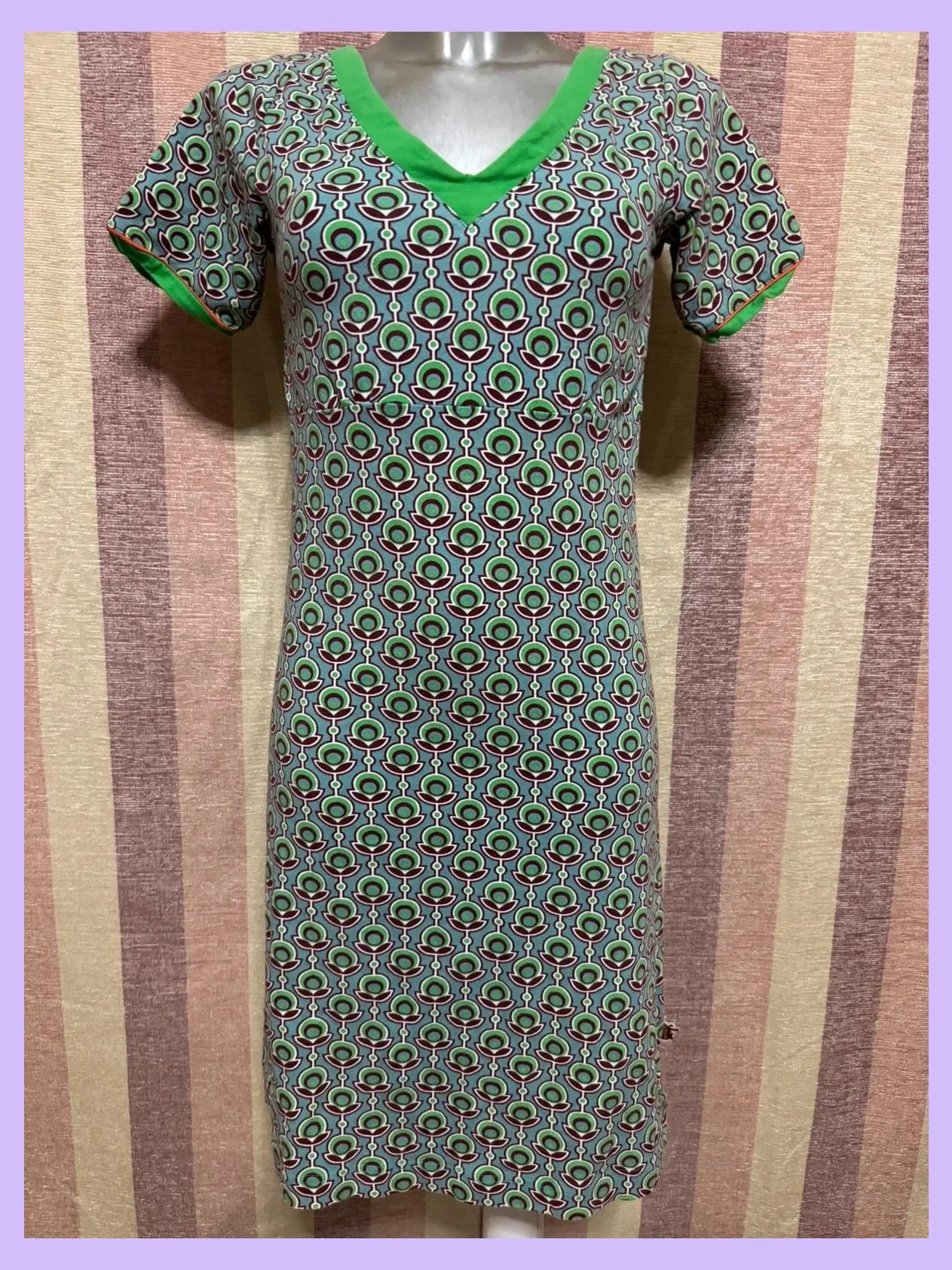 Vestido estampado midi talla S eslastico 🍀 – hals ever kop – taille S / 36 / 8 2