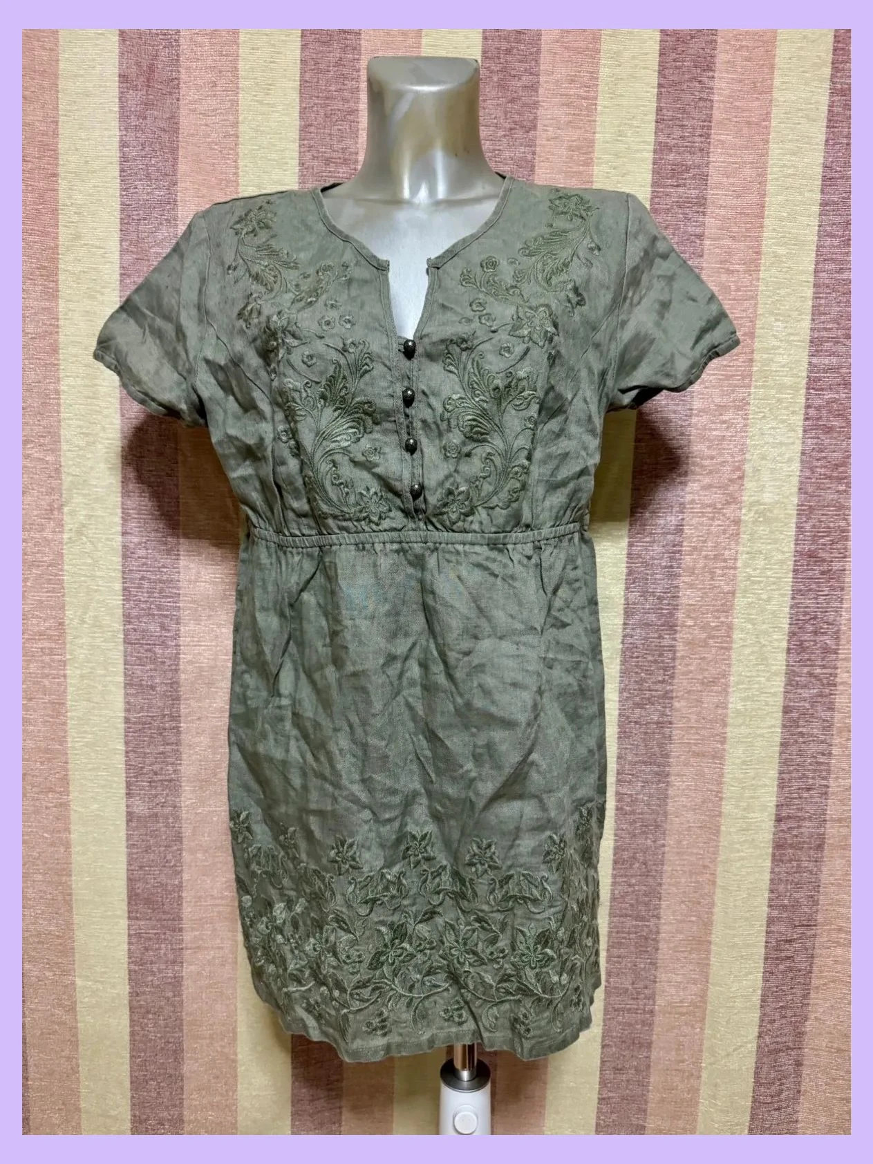 Vestido mini 100% Lino de soyacinsept talla L 🍀