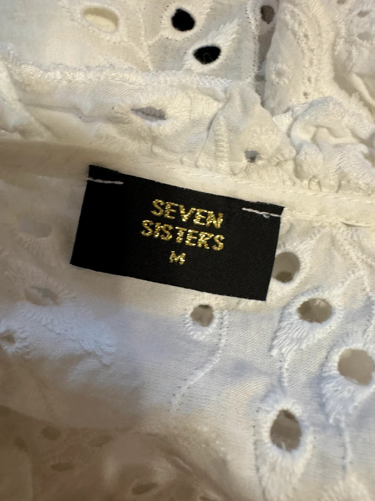 Blusa algodón blanca talla M 🍀 – Seven Sisters – taille M / 38 / 10 4