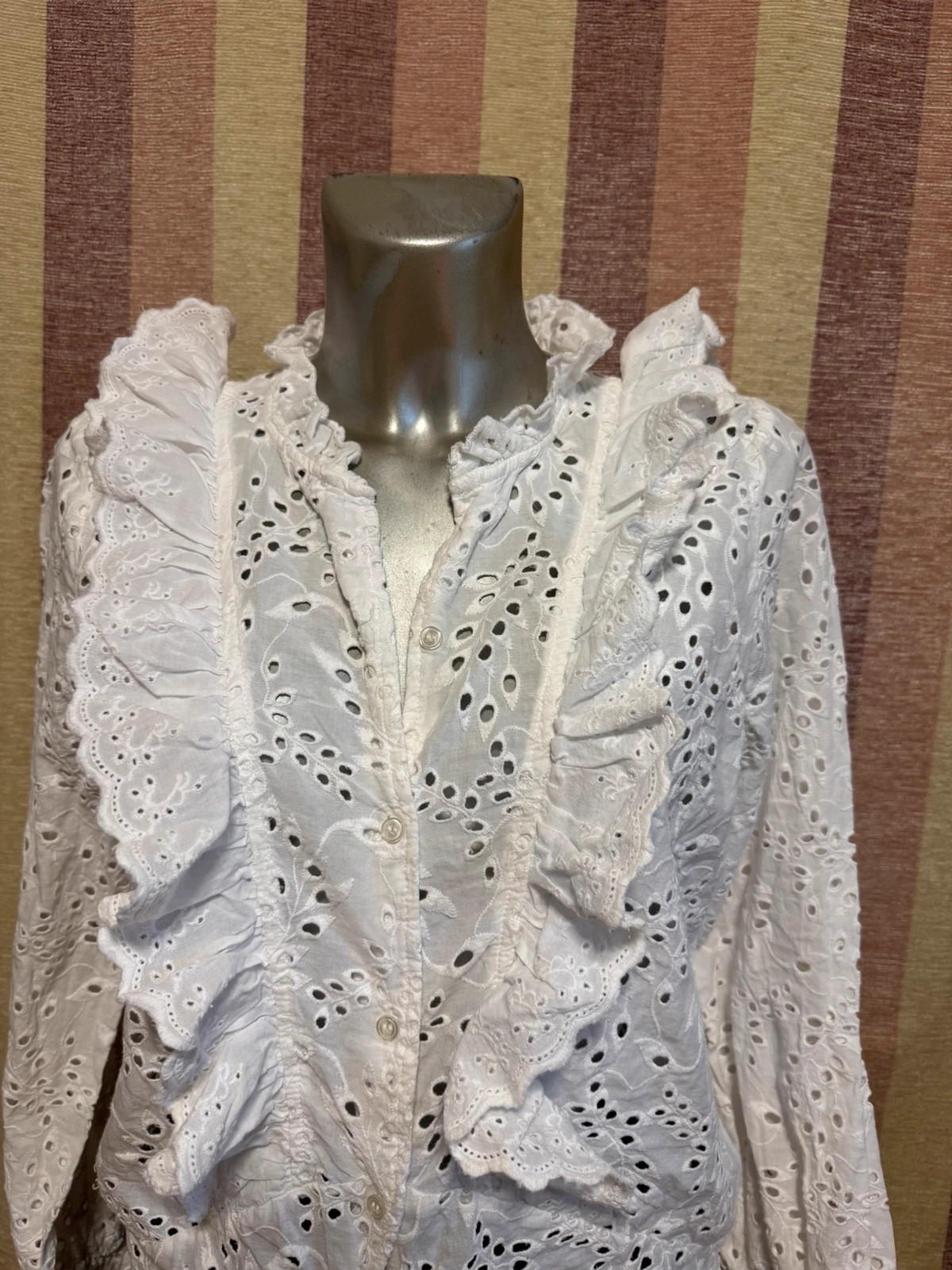Blusa algodón blanca talla M 🍀 – Seven Sisters – taille M / 38 / 10 3