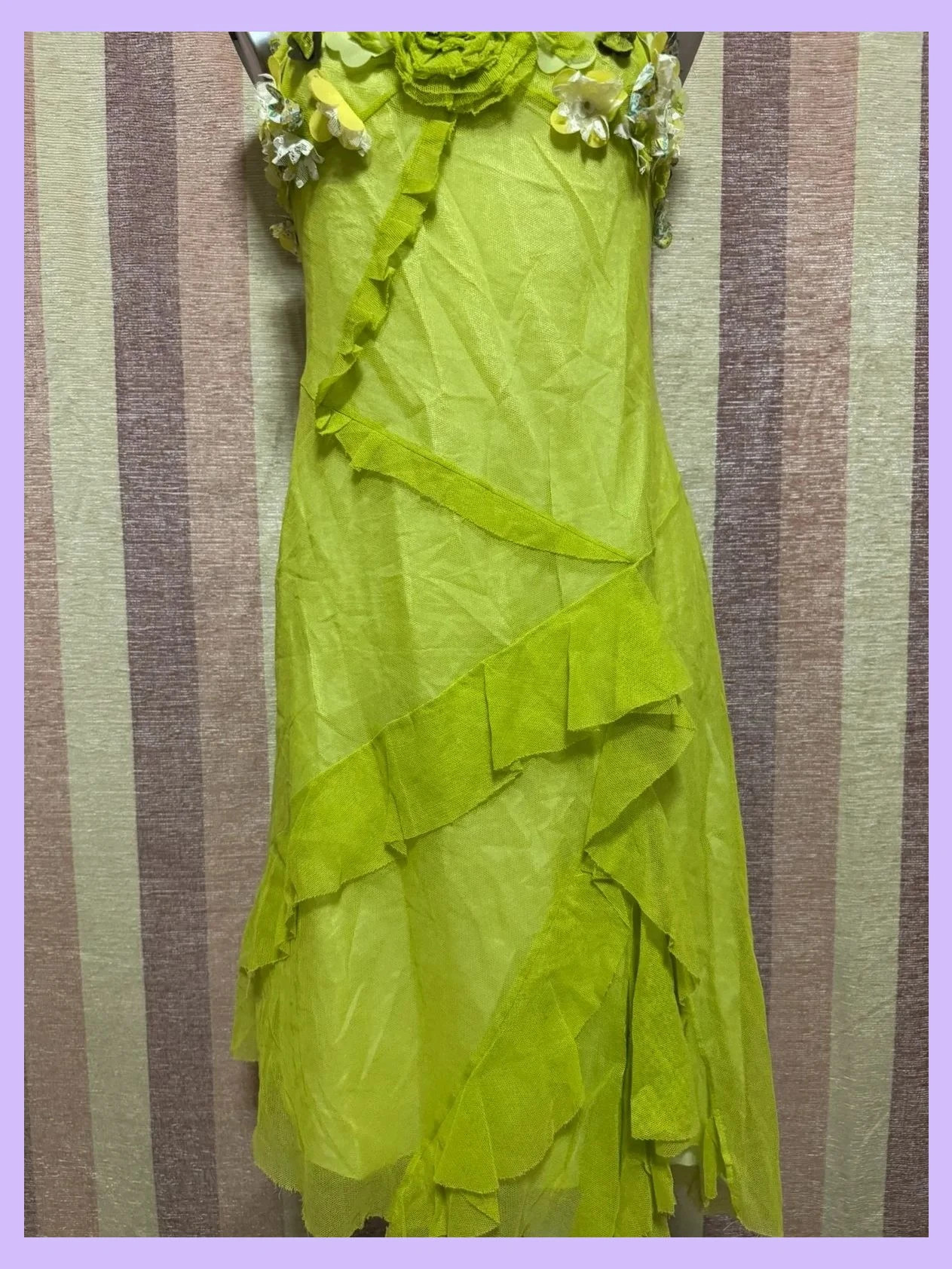 Vestido fiesta asimétrico con flores , tela tul 🍀 – Futura – taille XL / 42 / 14 2