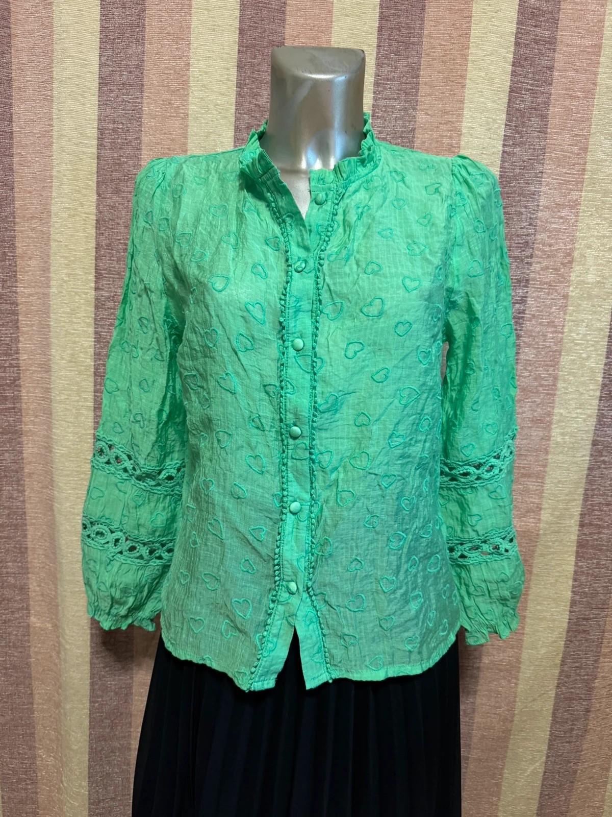 Blusa algodón verde talla M 🍀