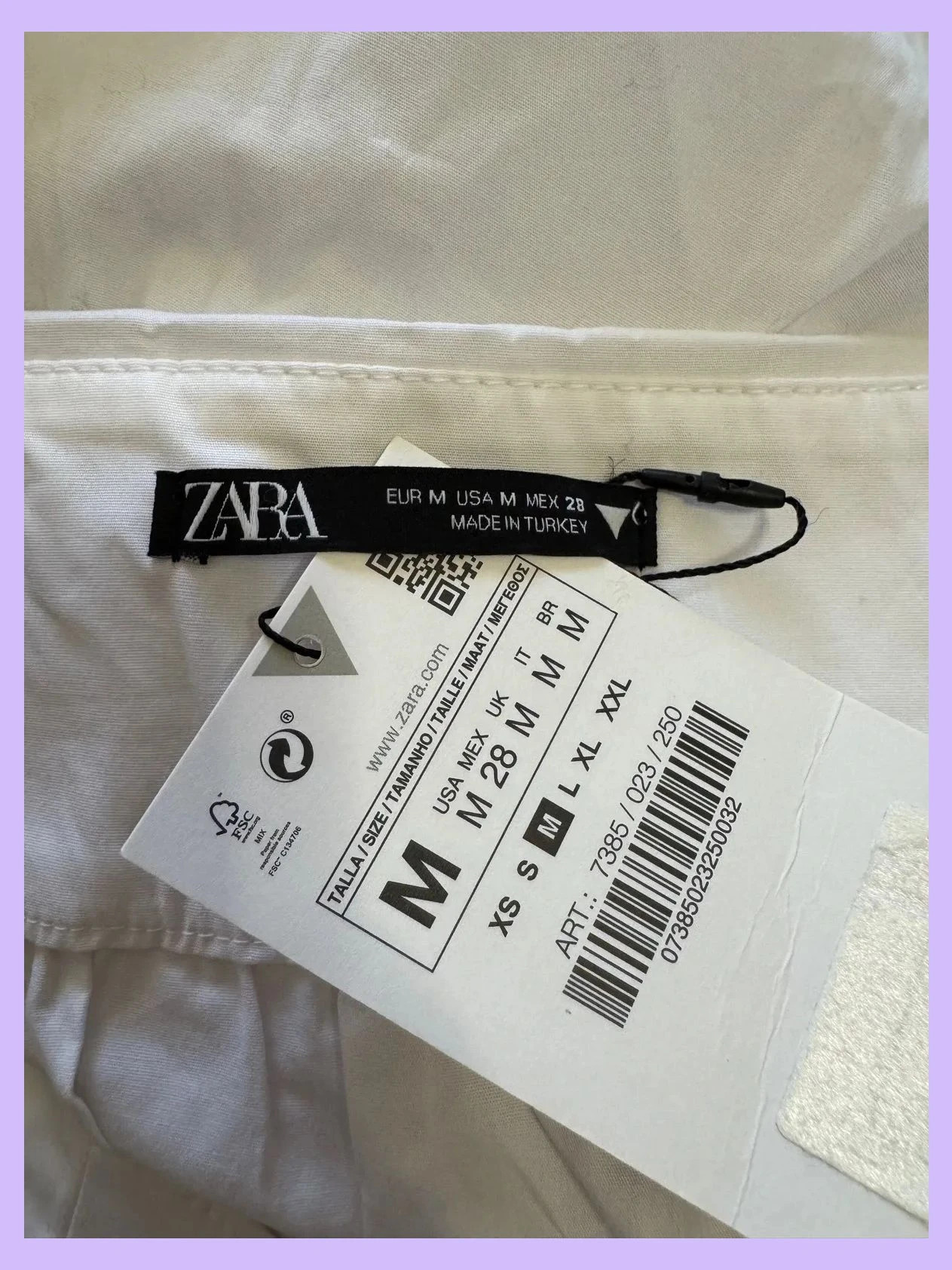 Top algodón blanco de Zara , talla M 🍀 – Zara – taille M / 38 / 10 5