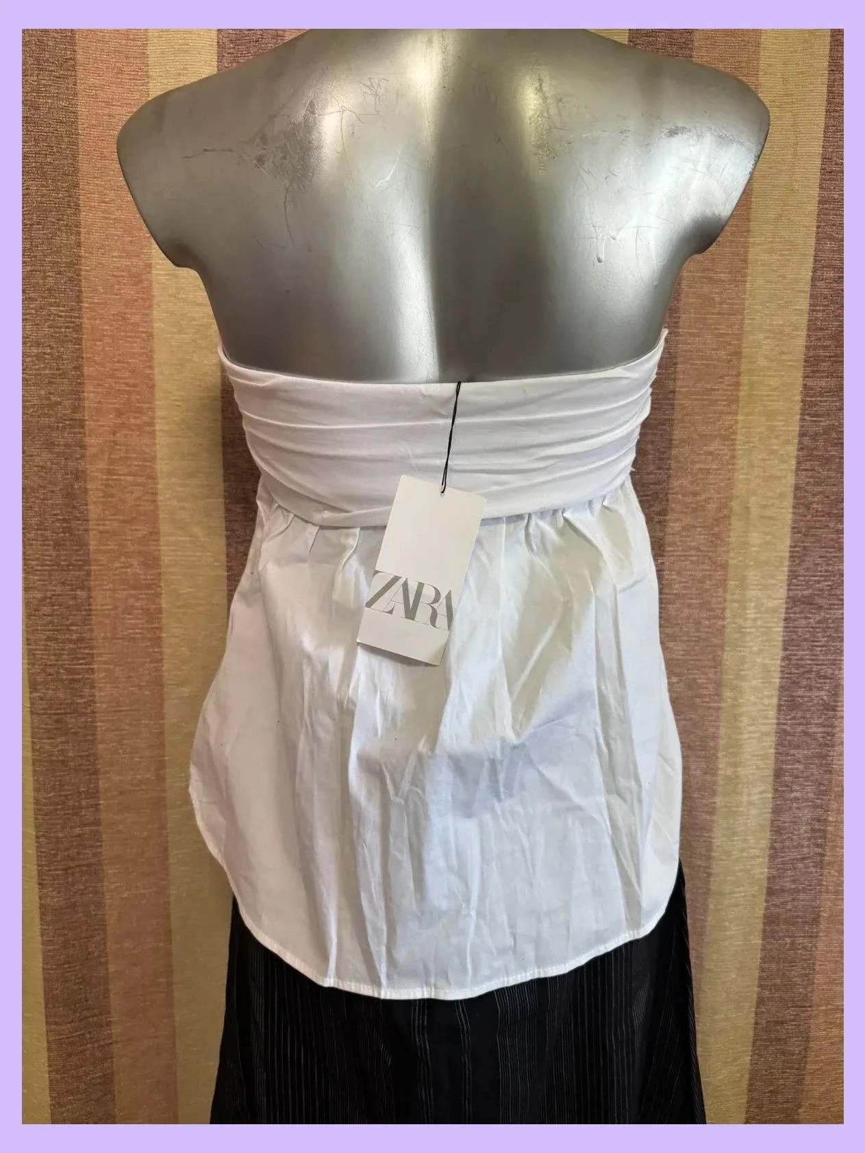 Top algodón blanco de Zara , talla M 🍀 – Zara – taille M / 38 / 10 4