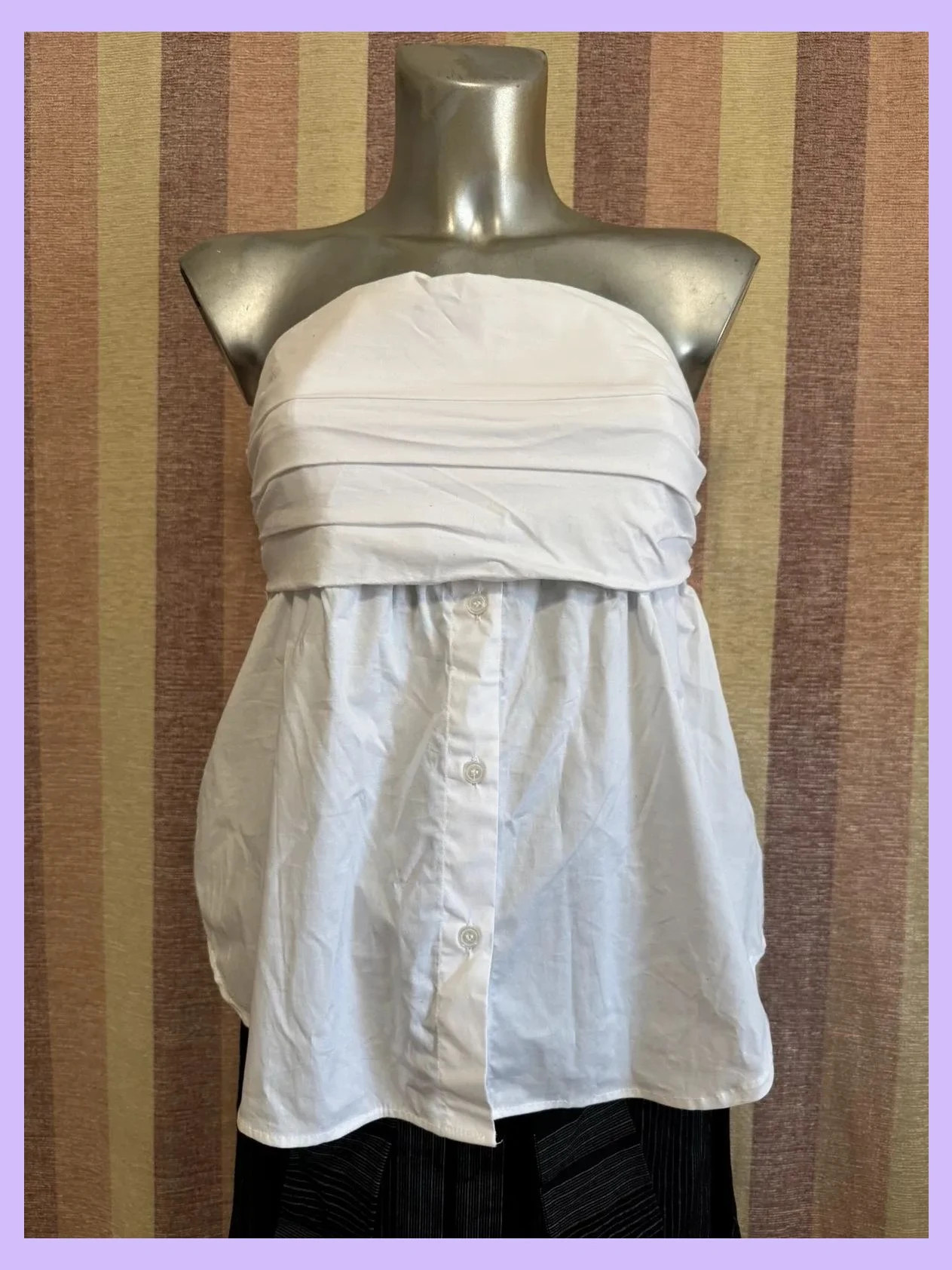 Top algodón blanco de Zara , talla M 🍀 – Zara – taille M / 38 / 10