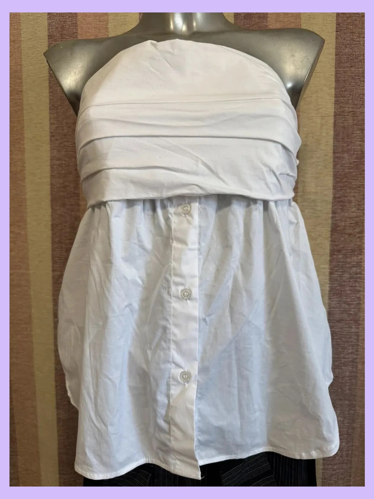 Top algodón blanco de Zara , talla M 🍀 – Zara – taille M / 38 / 10 2