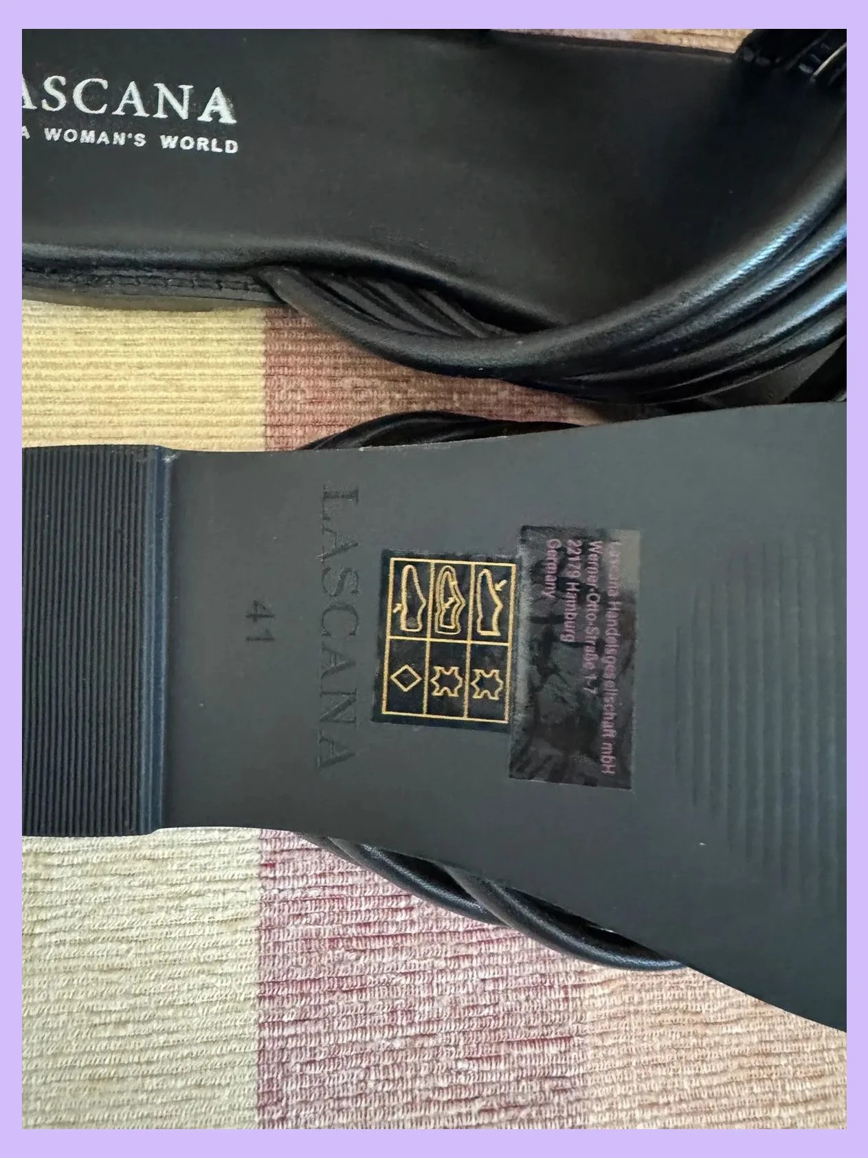 Sandalias negras piel marca Lascana , número 41 🍀 – Lascana – taille 41 5