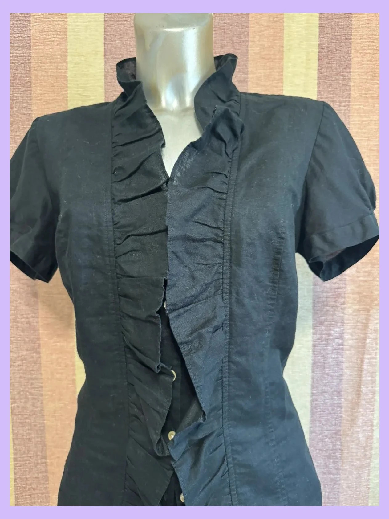 Blusa lino y algodón de Ann Taylor , talla 40 🍀 – Ann Taylor – taille L / 40 / 12 3
