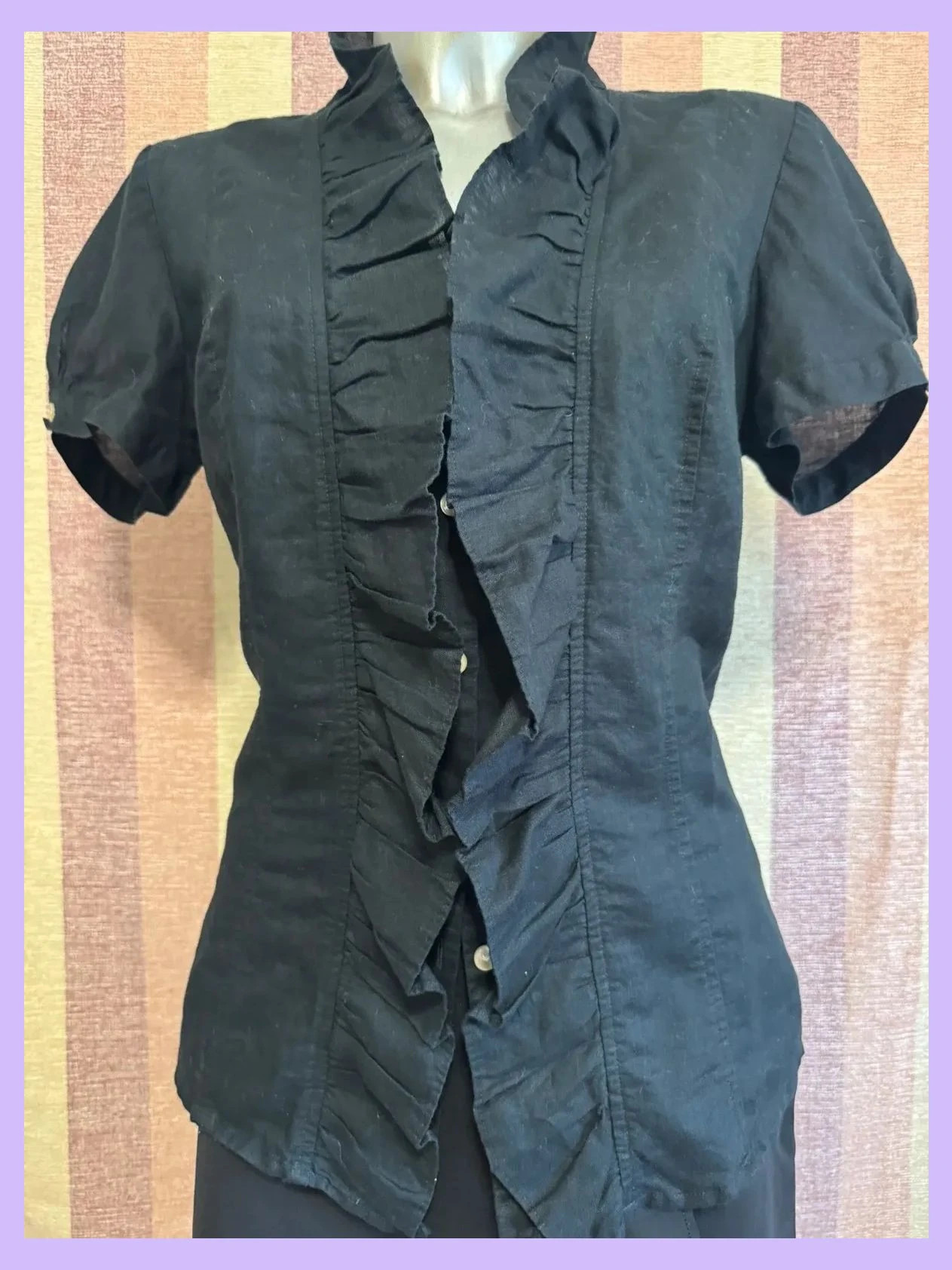 Blusa lino y algodón de Ann Taylor , talla 40 🍀 – Ann Taylor – taille L / 40 / 12 2
