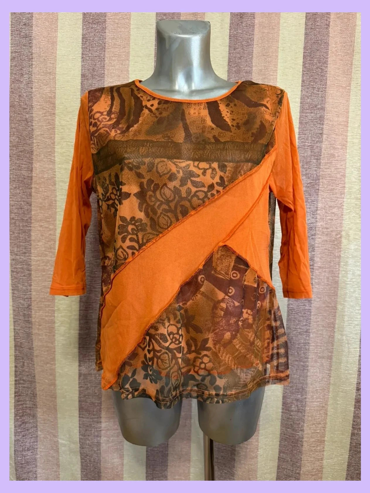 Blusa vintage tul elástico, Marca Coccinelle , talla 48 🍀