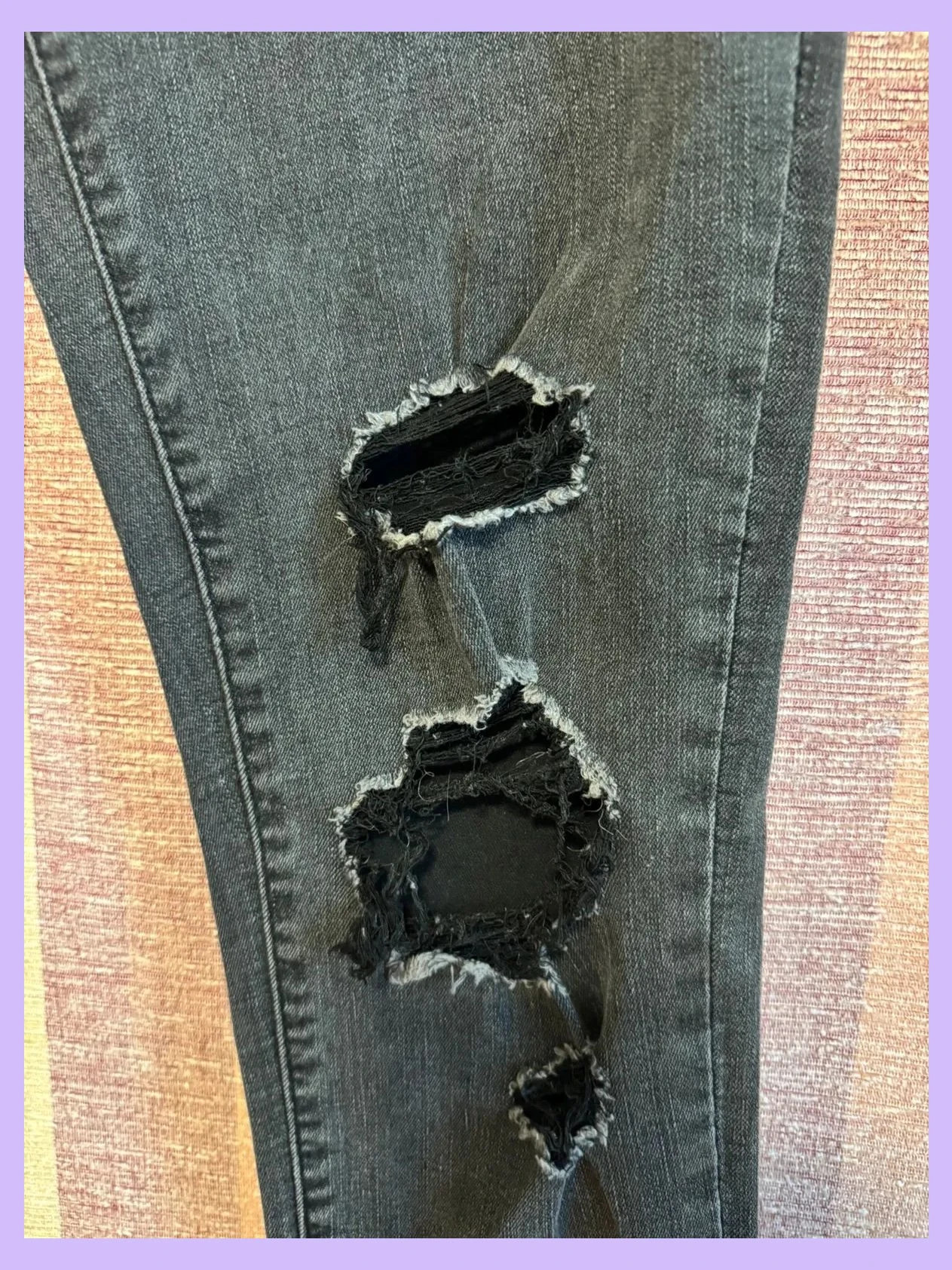 Vaqueros Levis gris y negros con rotos , talla 38 , elástico 🍀 – Levi's – taille M / 38 / 10 4