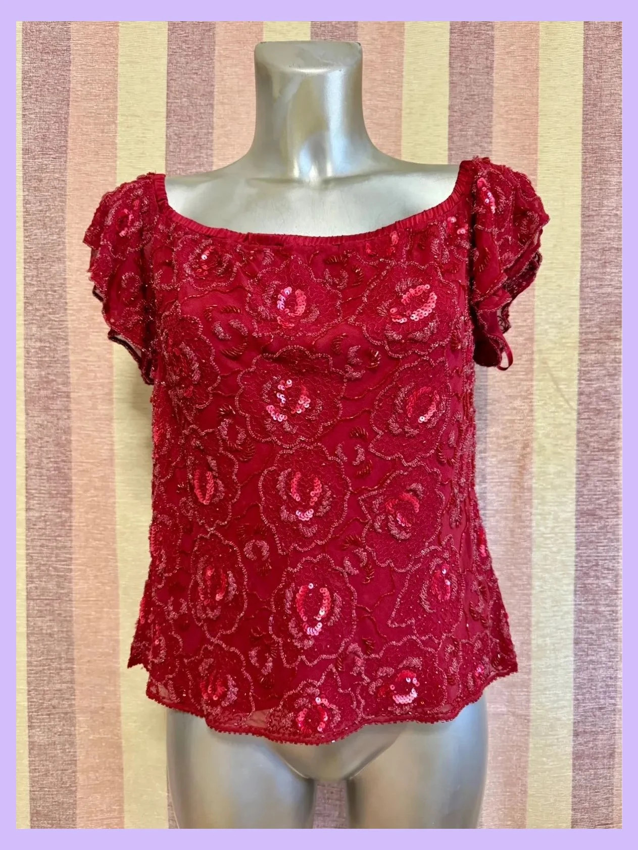 Blusa seda bordada marca Monsoon talla 44 🍀
