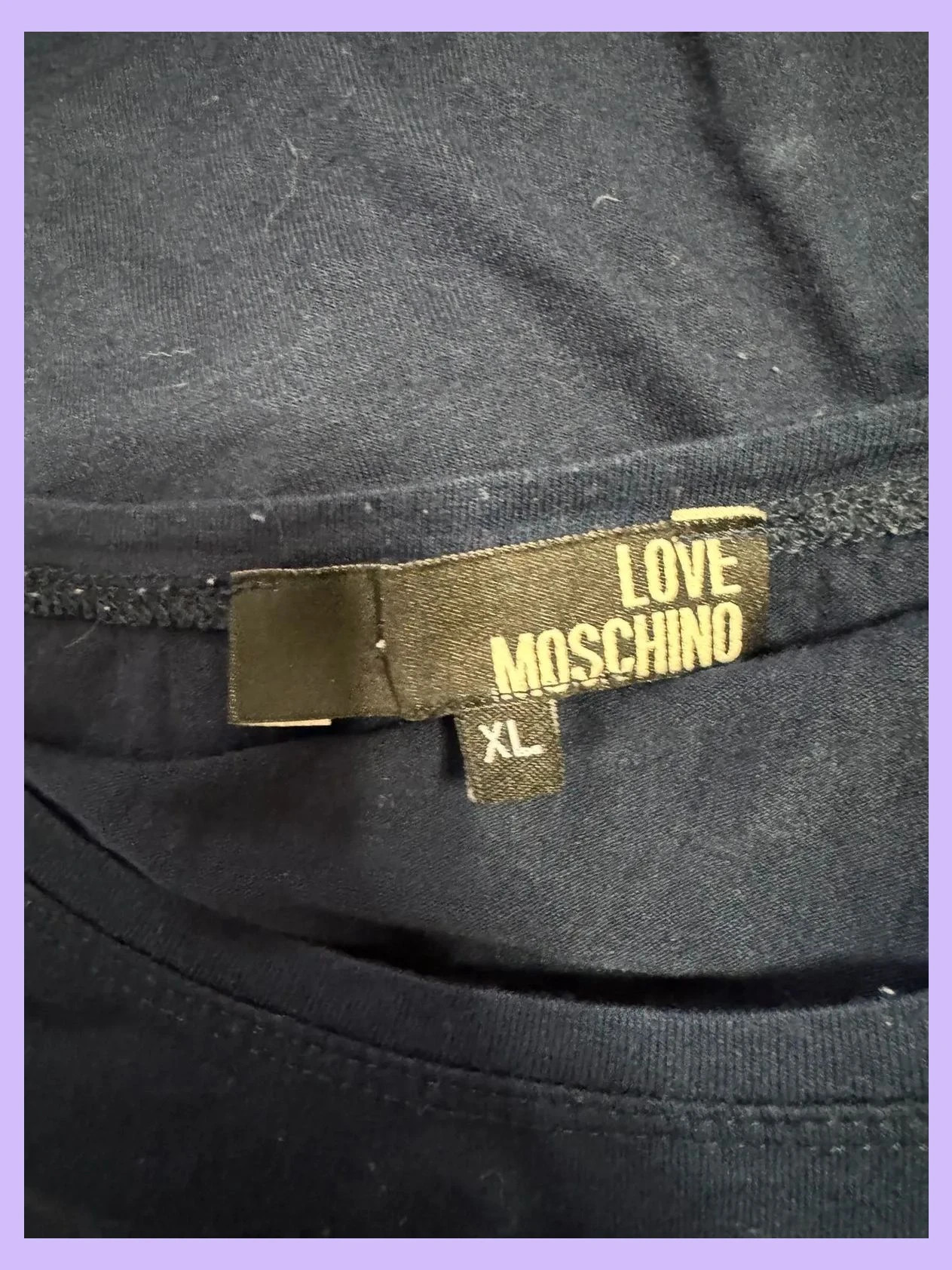 Camiseta algodón con brillos de marca Moschino , talla XL 🍀 – Love Moschino – taille XL / 42 / 14 5