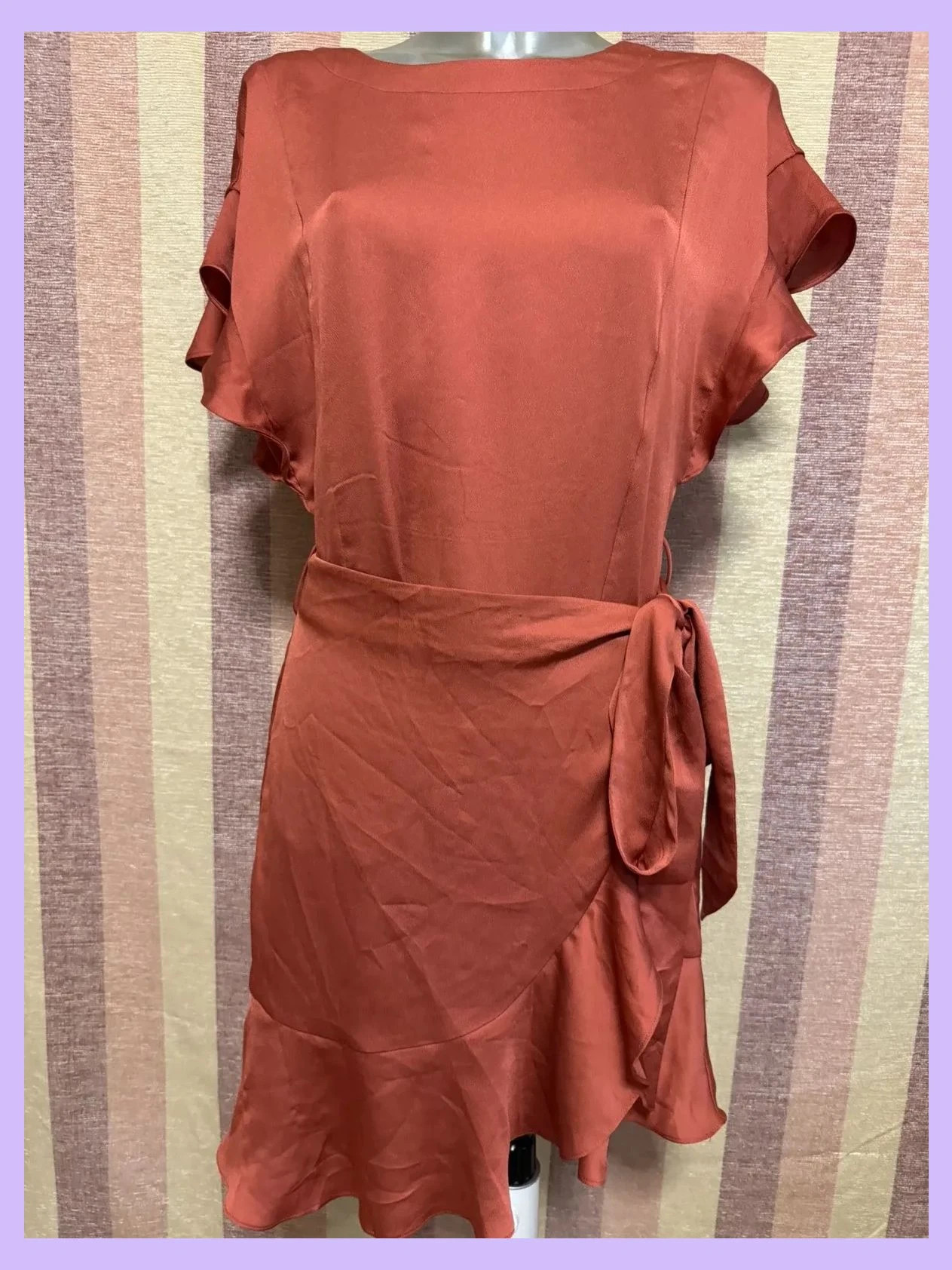 Vestido verano satinado falda cruzada marca Astr talla M 🍀 – Astrid Black Label – taille M / 38 / 10 2