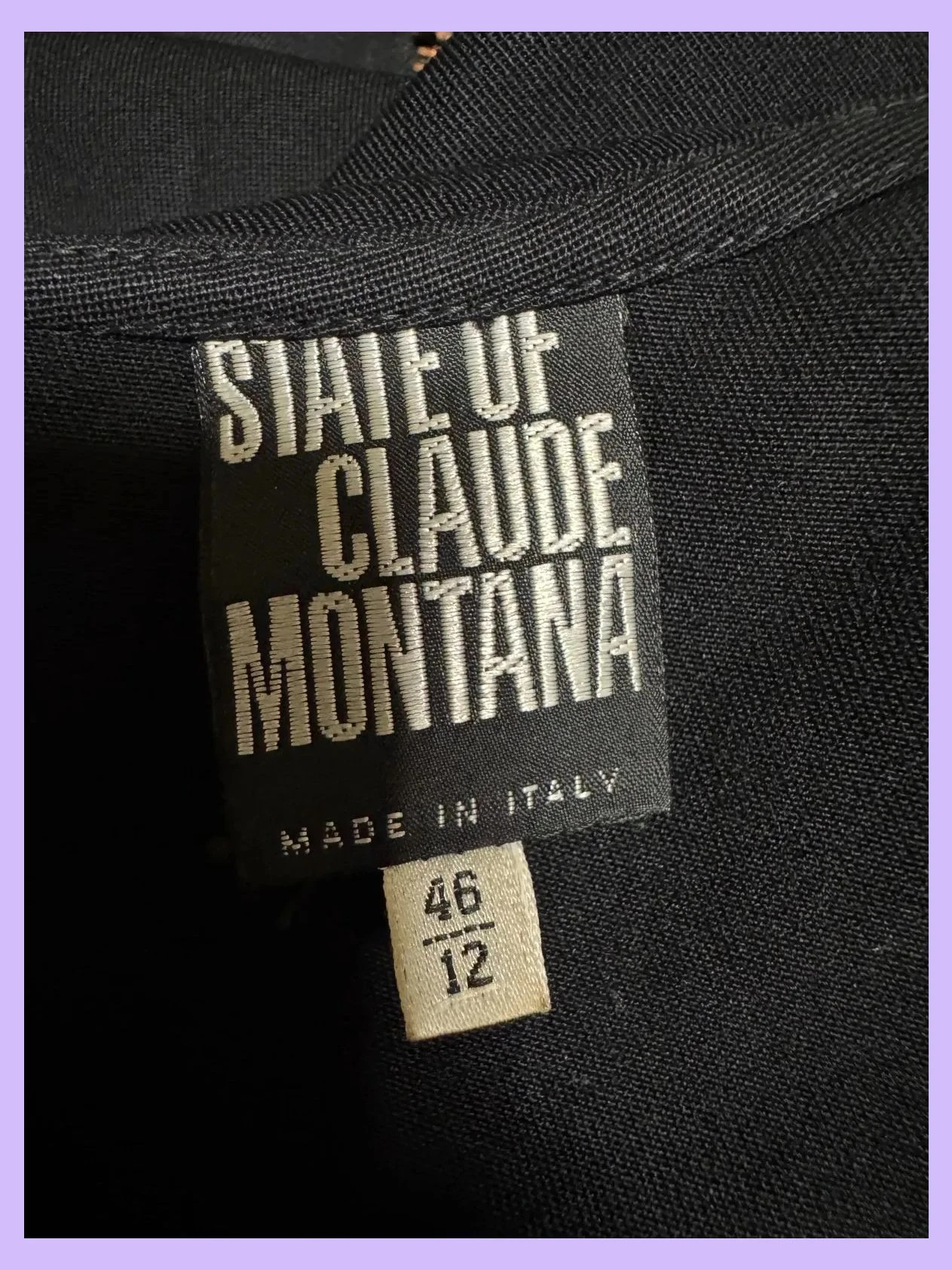 Vestido negro corto talla 40🍀 – State of Claude Montana – taille L / 40 / 12 4