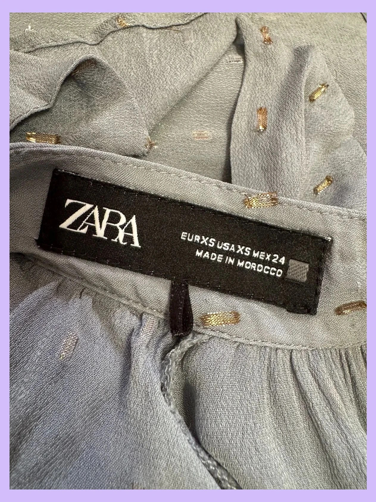 Blusa tela fina con brillo de Zara talla XS 🍀 – Zara – taille XS / 34 / 6 5