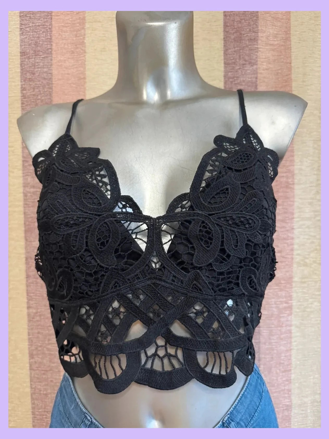 Crop top encaje de miss. Selfrige talla 38 🍀 – Miss Selfridge – taille M / 38 / 10 2