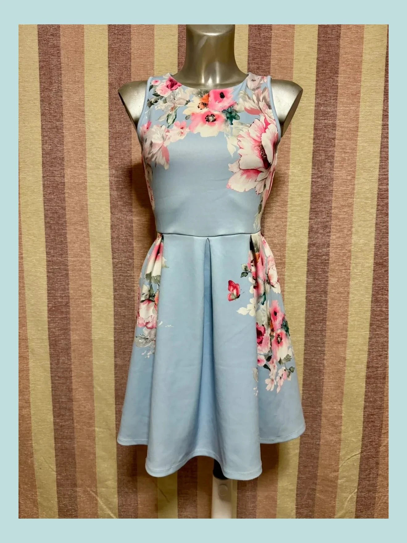 Vestido fiesta flores marca Next , talla S 🍀