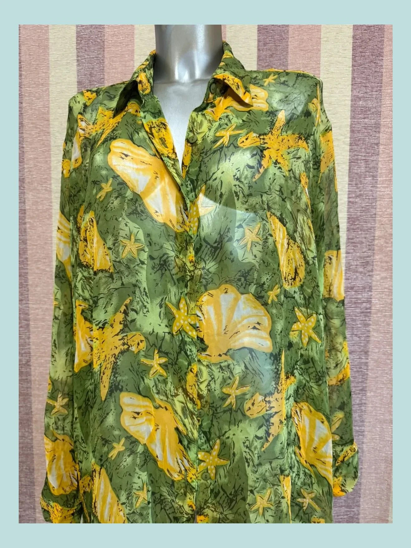 Camisa larga vintage 100% seda , talla única grande para 48-50 🍀 – Vintage – taille Taille unique 3