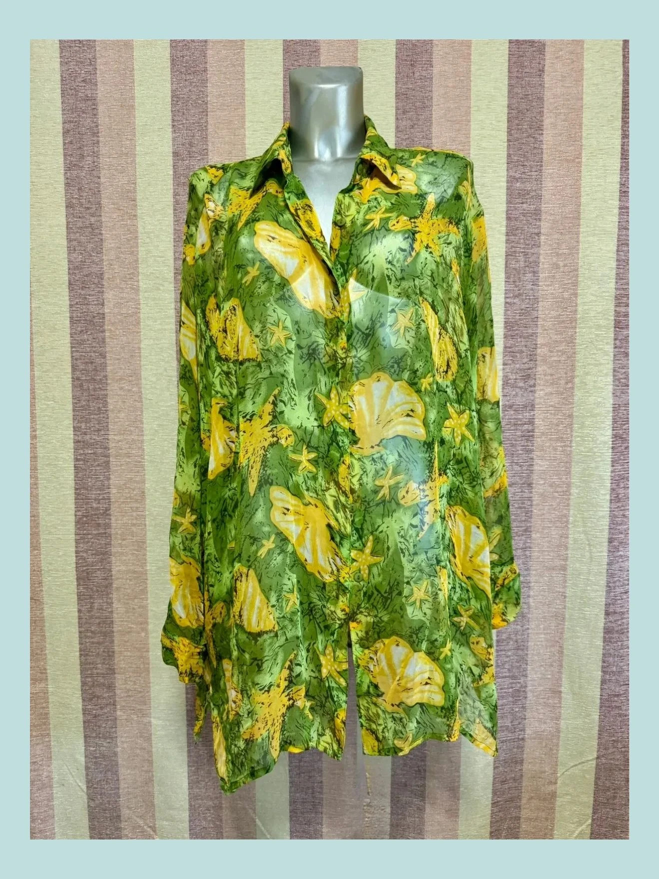 Camisa larga vintage 100% seda , talla única grande para 48-50 🍀 – Vintage – taille Taille unique