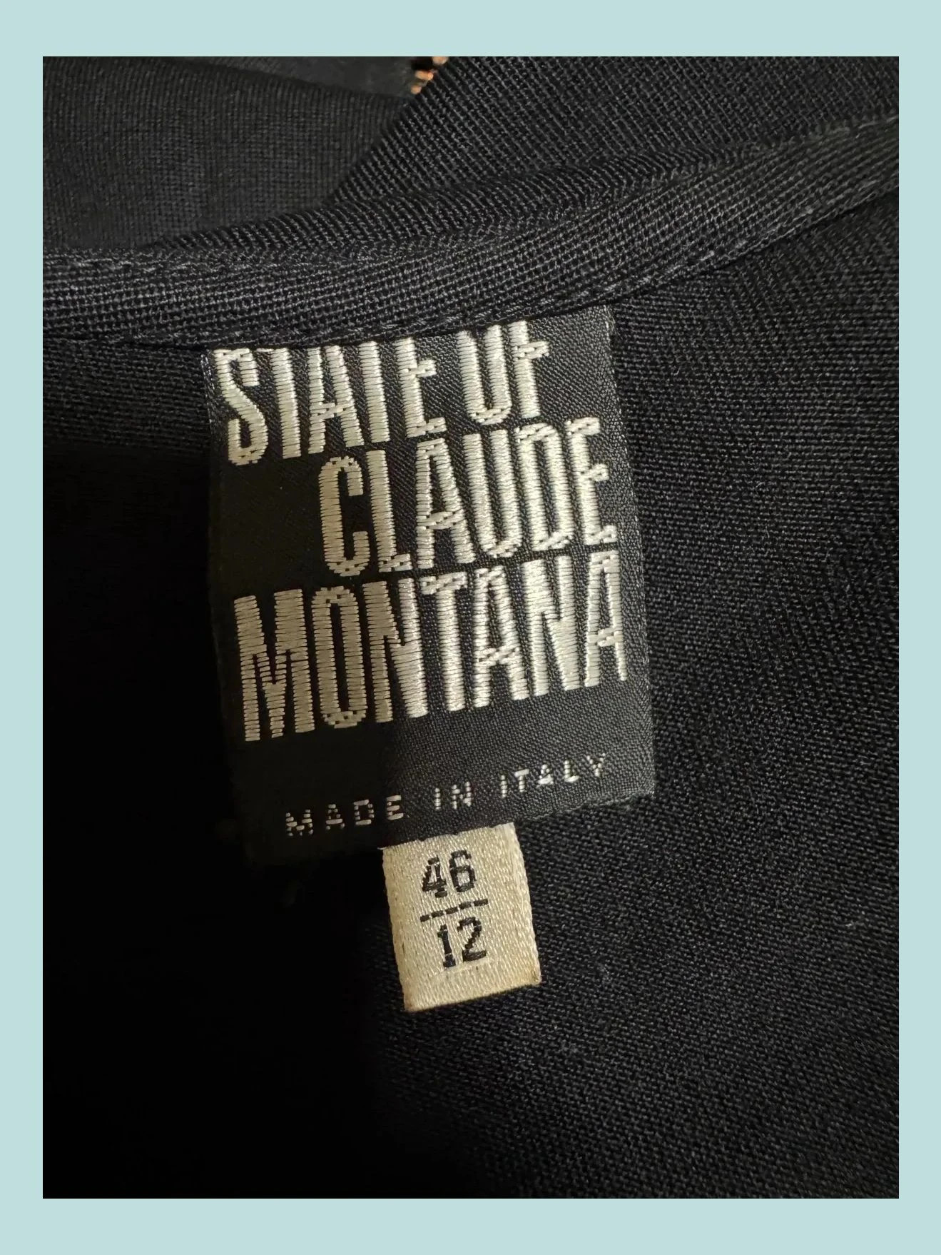 Vestido negro corto talla 40🍀 – State of Claude Montana – taille L / 40 / 12 4
