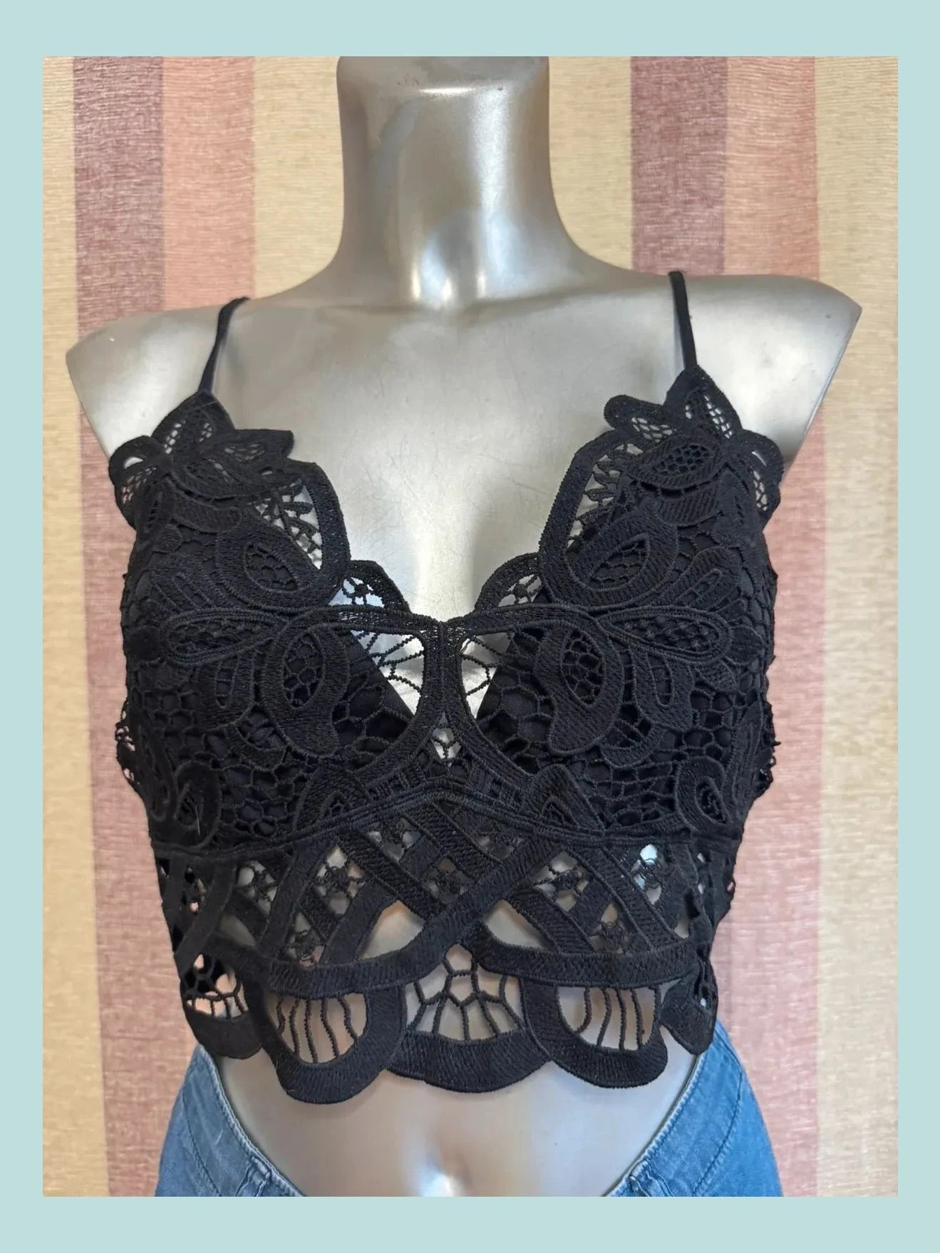 Crop top encaje de miss. Selfrige talla 38 🍀 – Miss Selfridge – taille M / 38 / 10 2