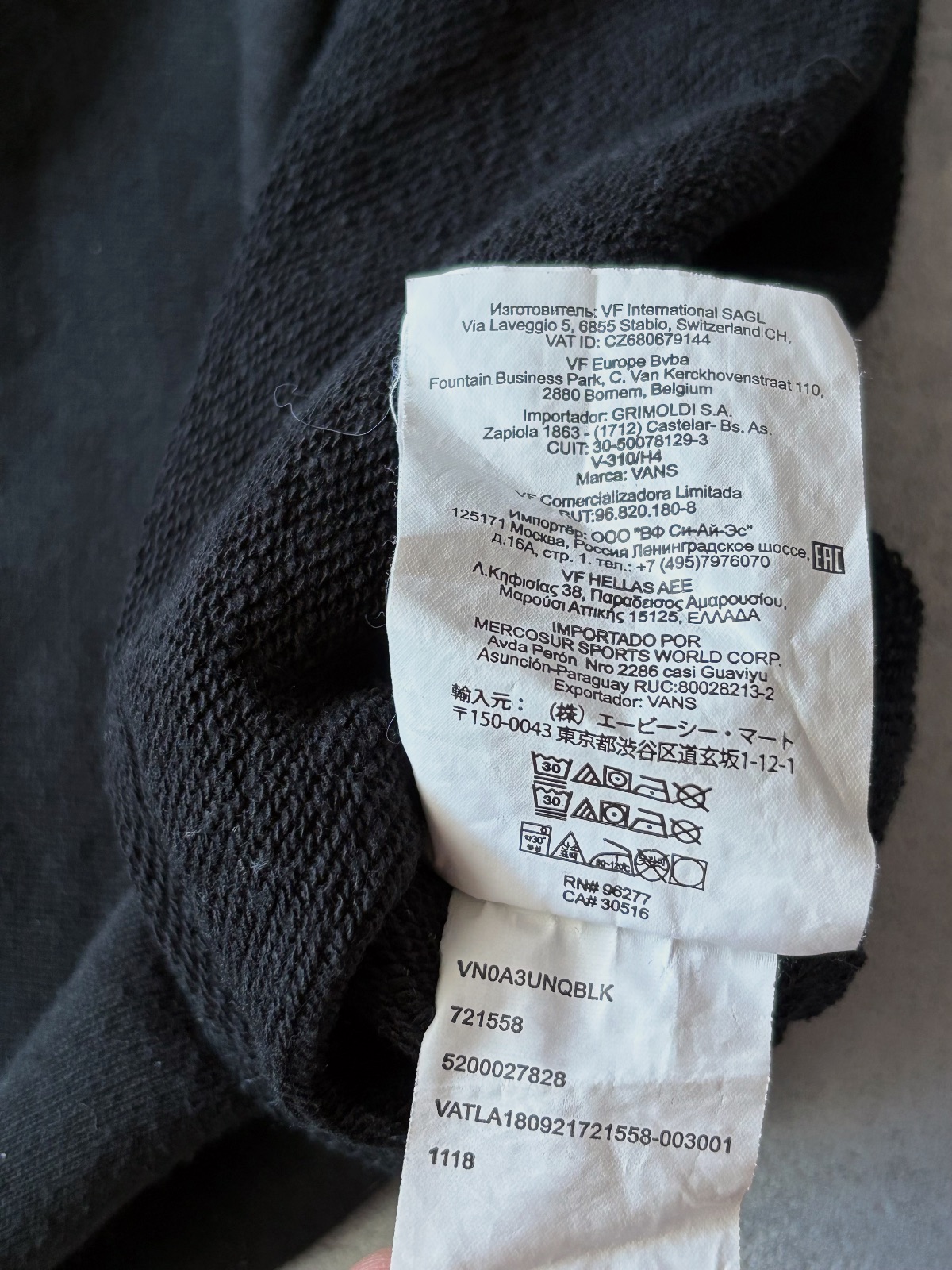 Sweatshirt preto Vans I Love My Vans XS – Vans – taille XS 8