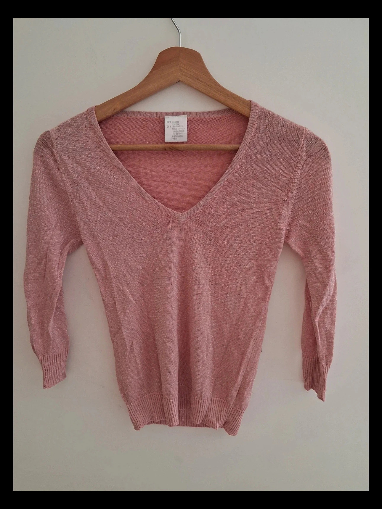 Rose brillant haut femme taille S – taille S / 36 / 8