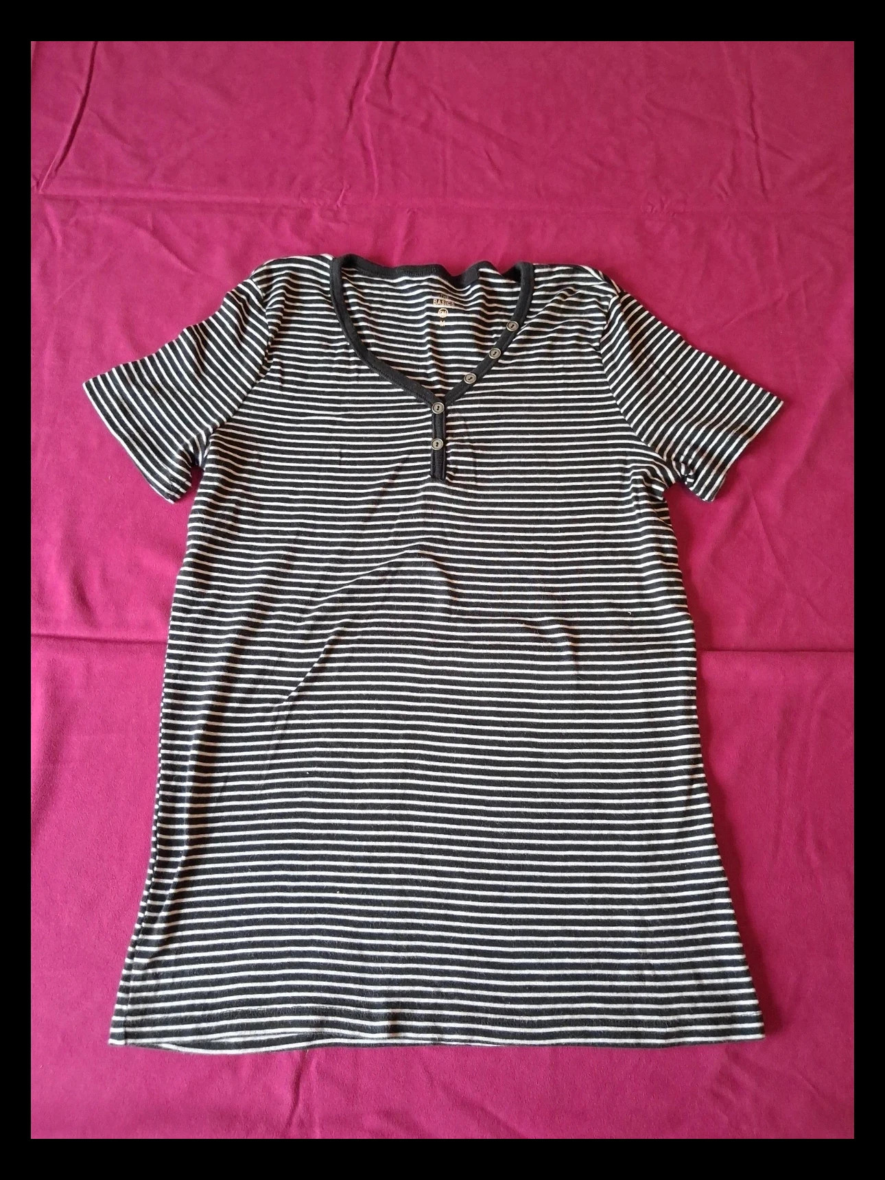 Boutonnée femme col v Tee shirt