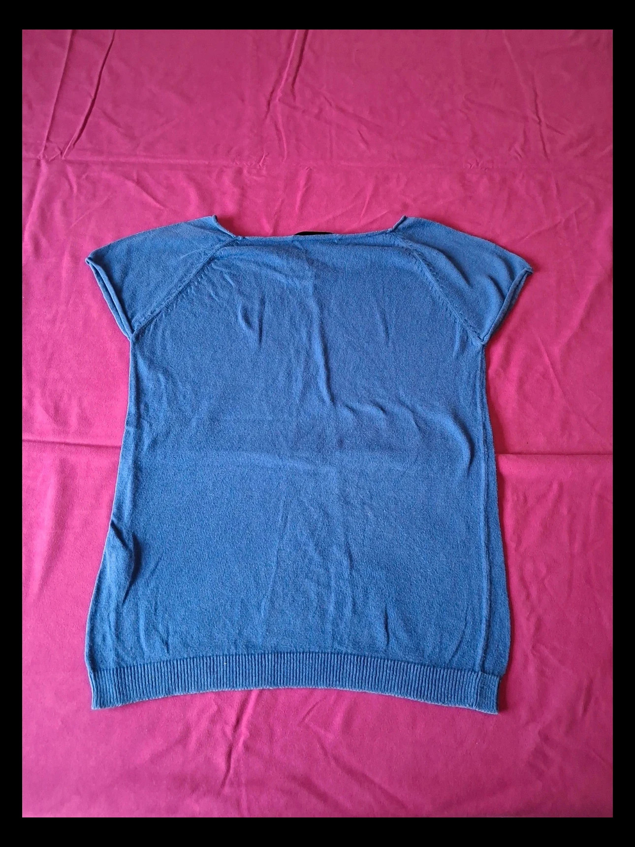 Femme manche courte pull fin – Mim – taille S / 36 / 8 3