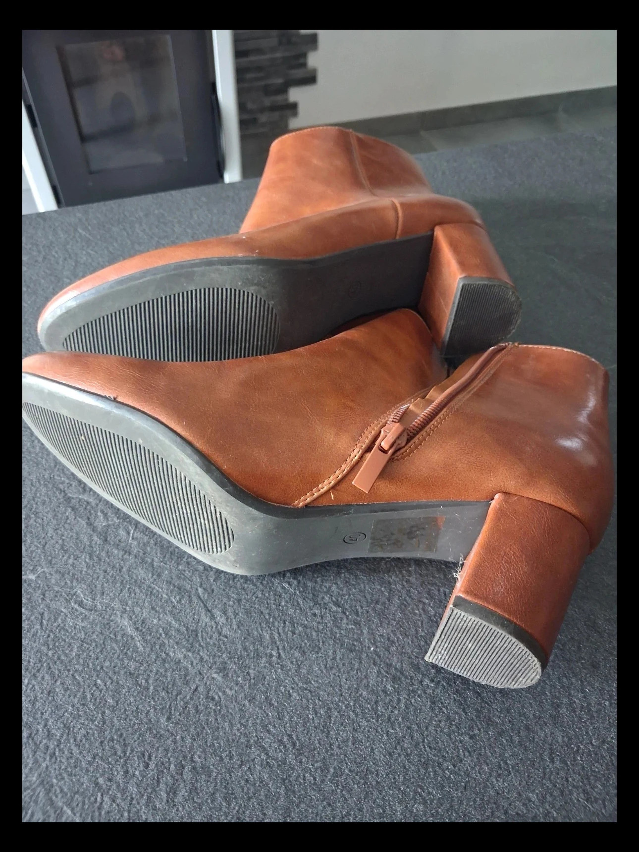 femme bottines marron cuir à talon pointure 40 – H&M – taille 40 2