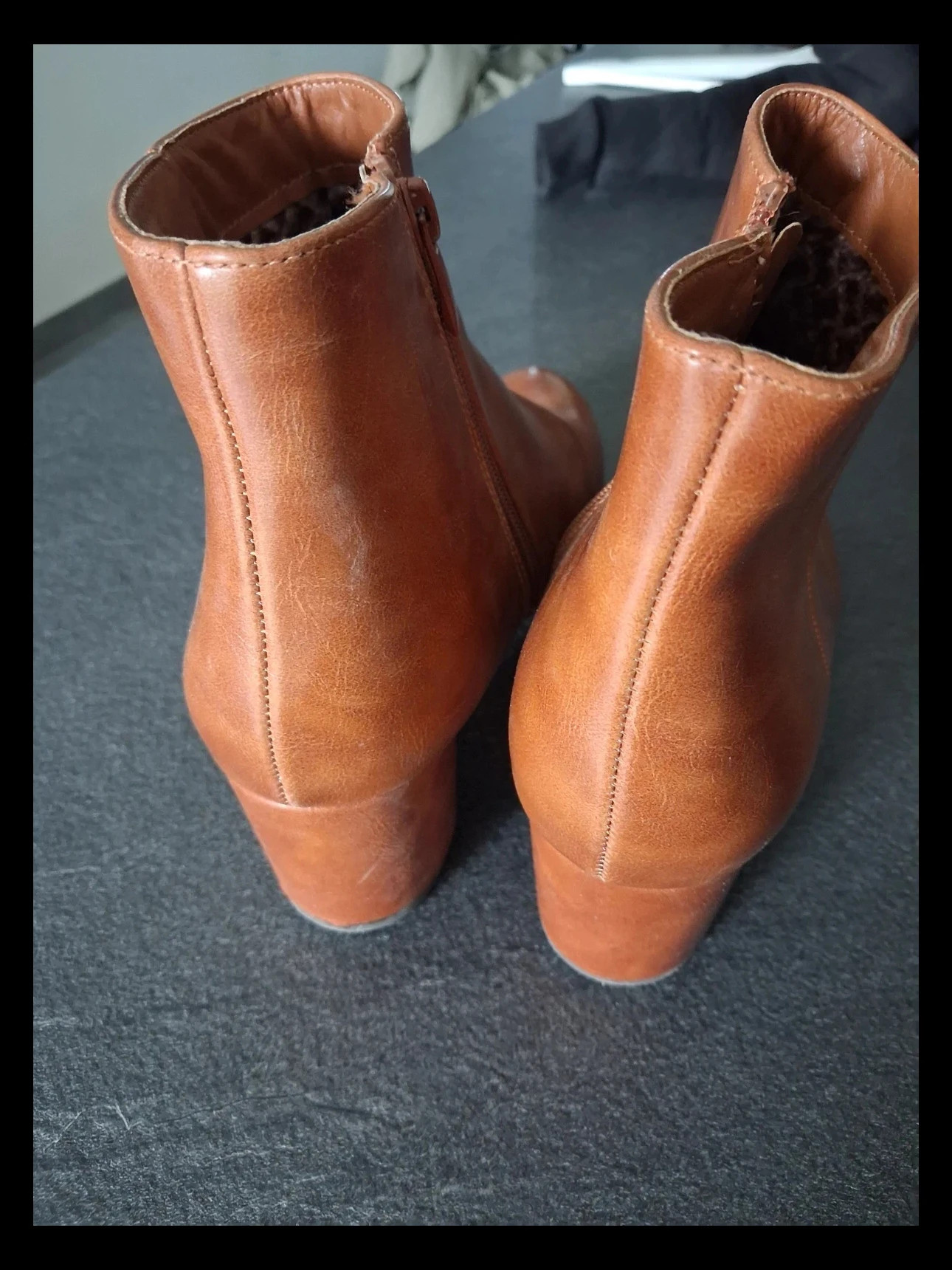 femme bottines marron cuir à talon pointure 40 – H&M – taille 40 3