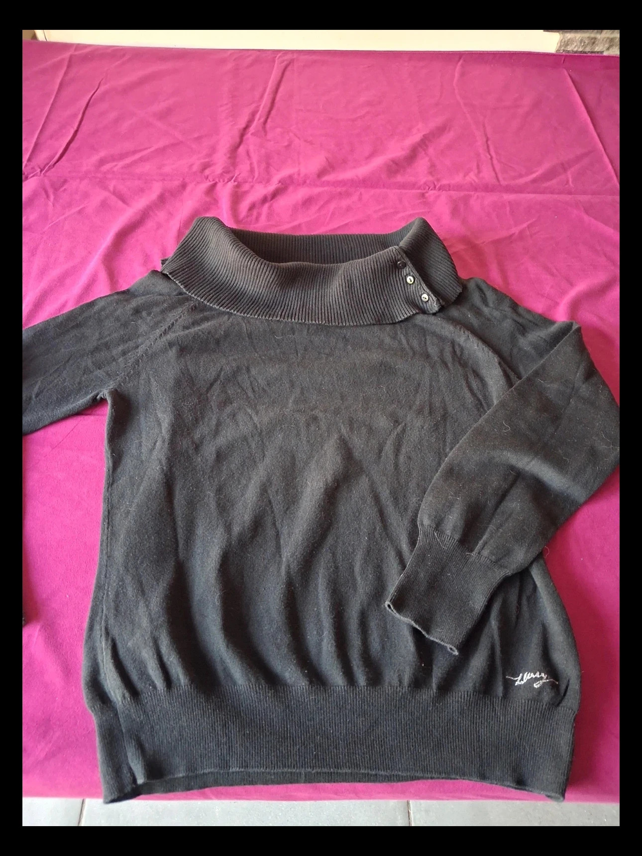 Noir cole rouler Pull taille L – taille L / 40 / 12