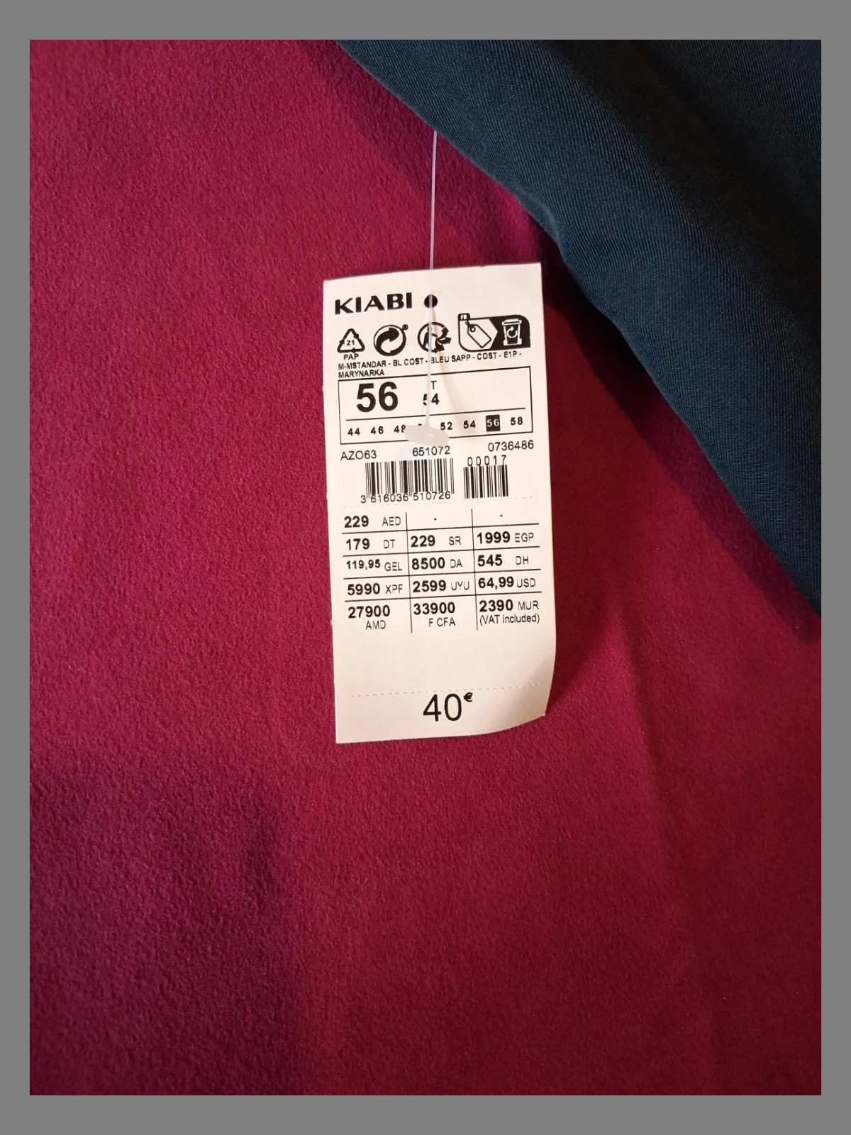Homme blazer Veste – Kiabi – taille 56 2