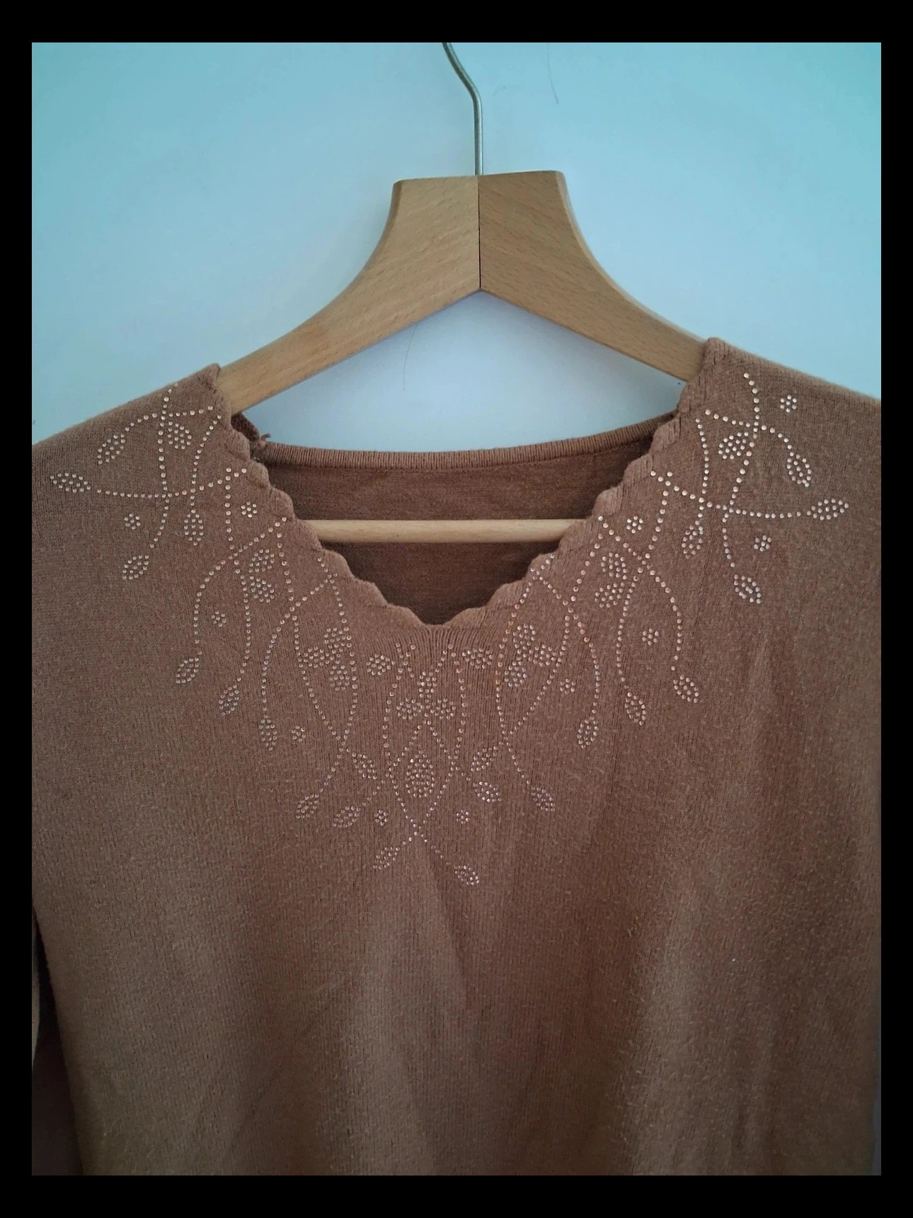Pull femme taille M marron col v – taille M / 38 / 10 2