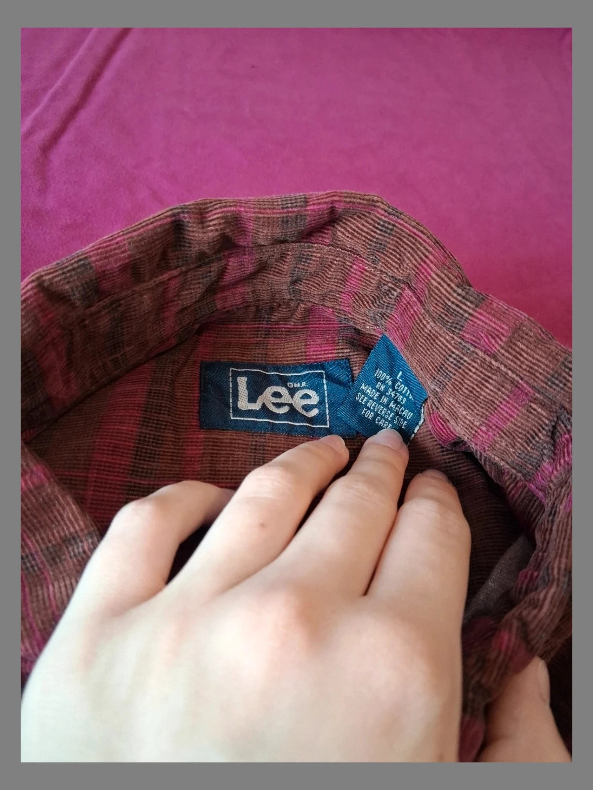 Chemise à carreaux femme – Lee – taille L / 40 / 12 2