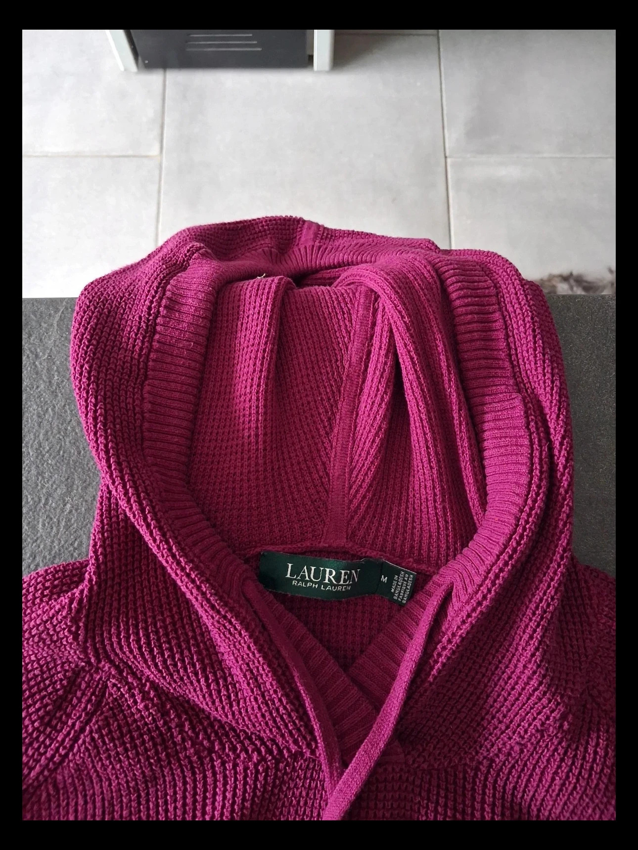 Pull Ralph lauren rose fuchsia femme a capuche. Maille épaisse. Taille M – Ralph Lauren – taille M / 38 / 10 3