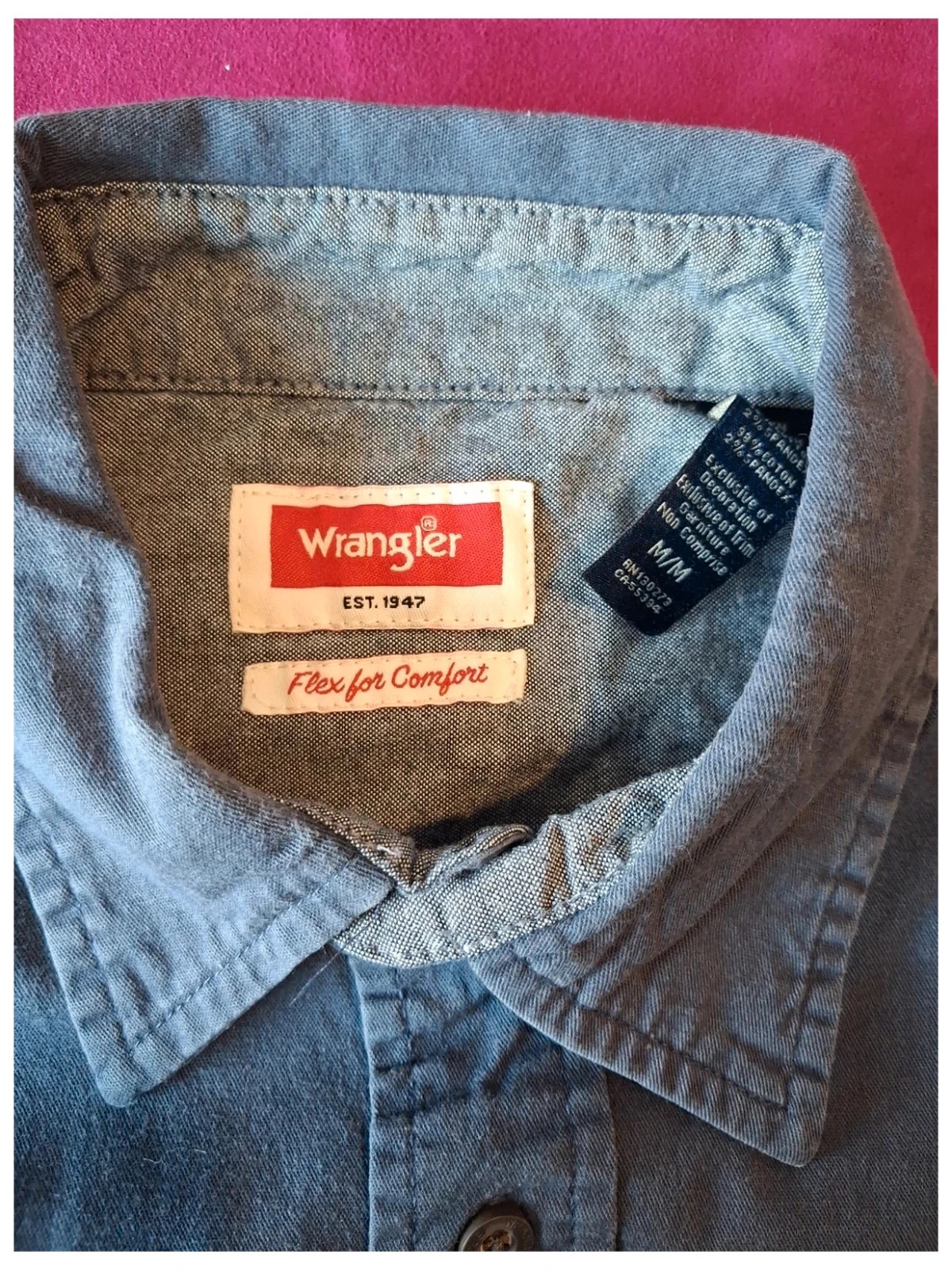 Manche courte chemise homme – Wrangler – taille M 2
