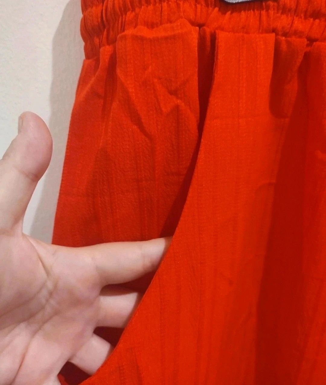 Pantalones rojos corte ancho con bolsillos – Shein Curve – taille 6XL / 52 / 24 3
