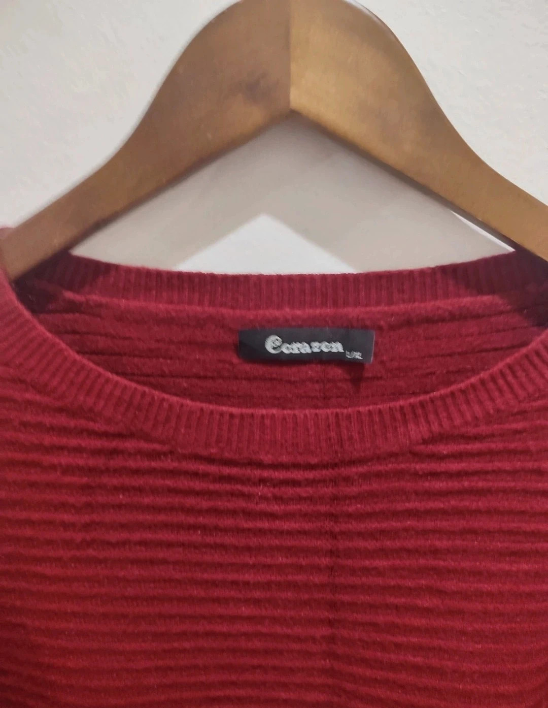 Jersey burdeos con perlas – Corazon – taille 5XL / 50 / 22 3