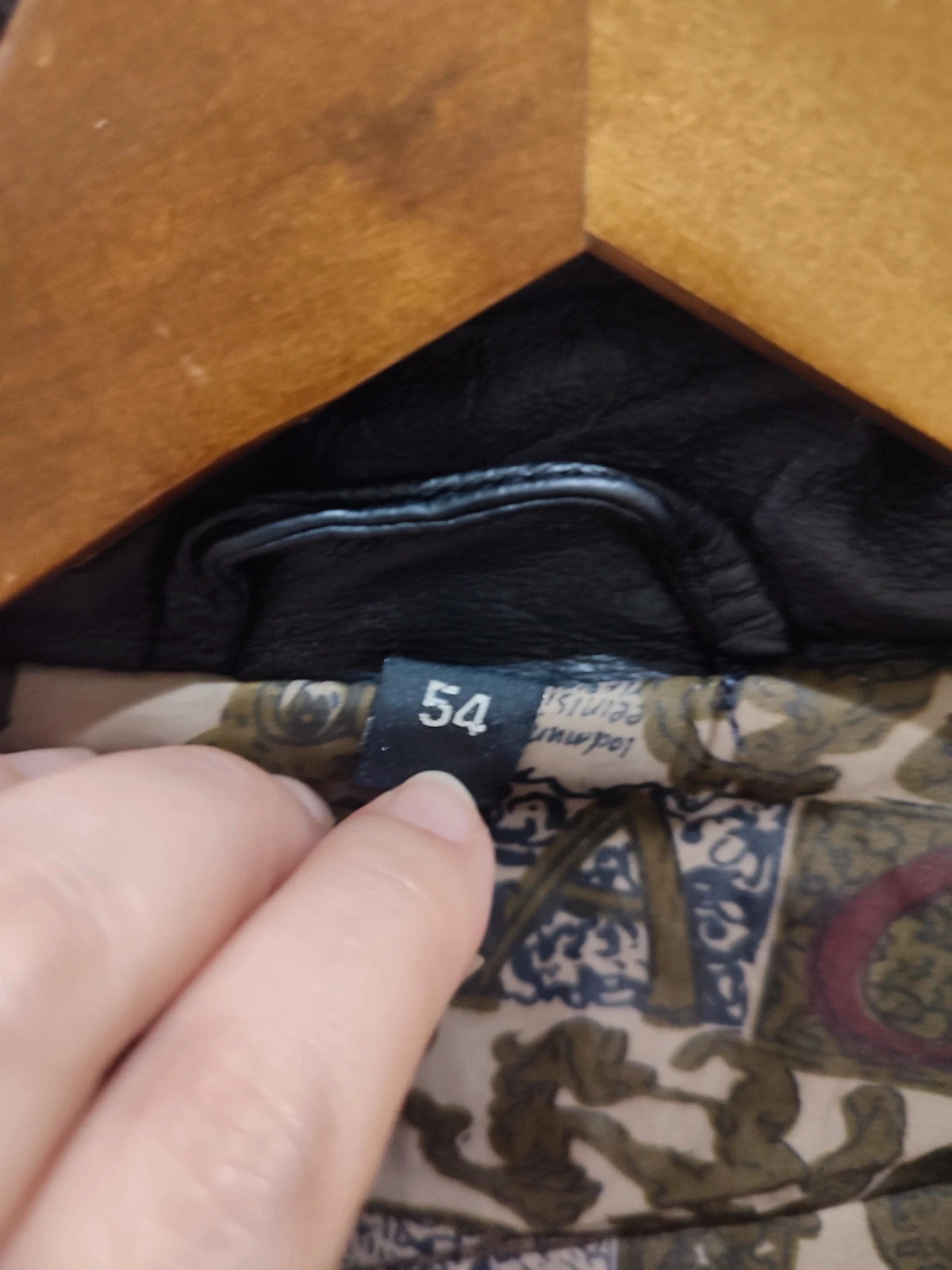 Cazadora negra de cuero auténtico – Echt Leder – taille 7XL / 54 / 26 2