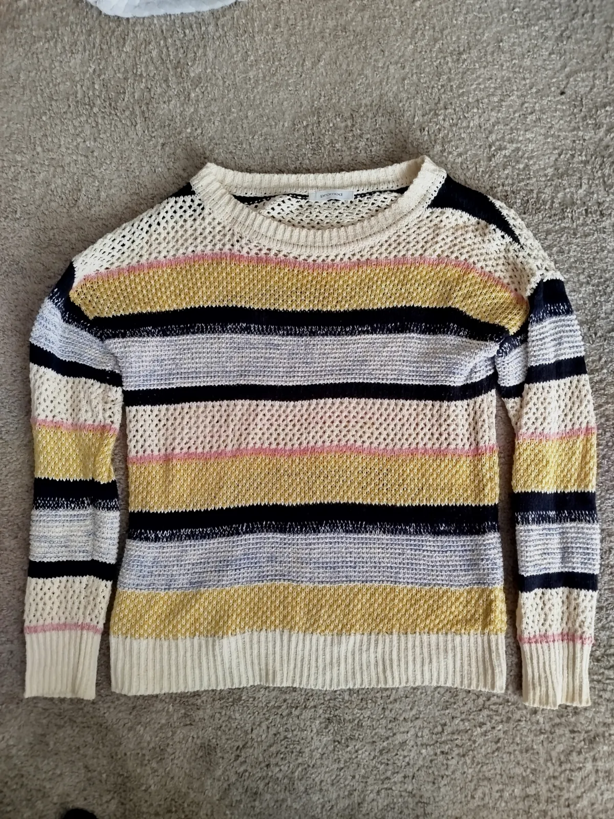 Pull à rayures multicolores en maille – Promod – taille XL 3