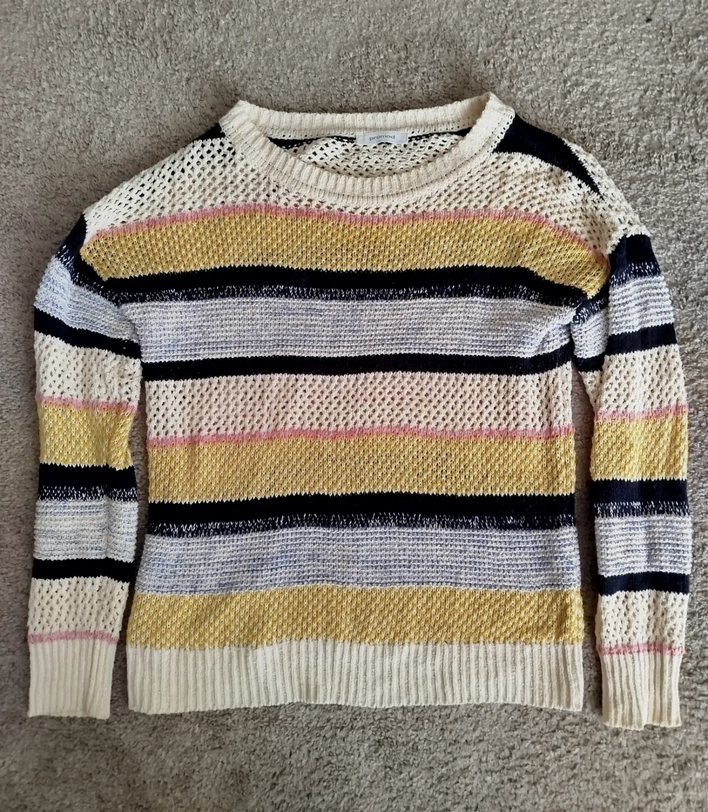 Pull à rayures multicolores en maille – Promod – taille XL 2